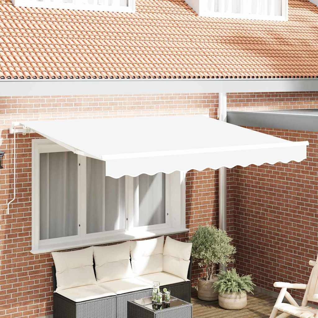 vidaXL Einziehbare Markise Weiß 300 x 200 cm Stoff
