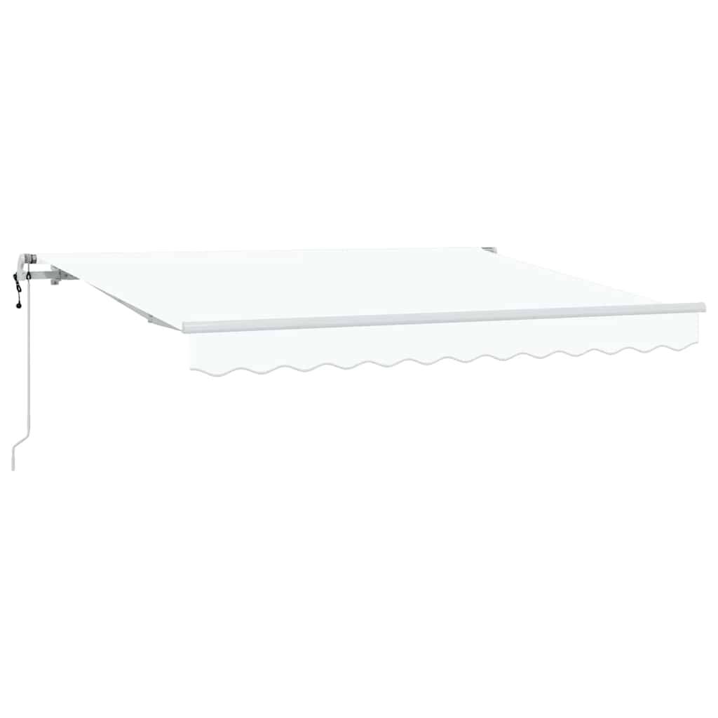 vidaXL Einziehbare Markise Weiß 350 x 200 cm Stoff