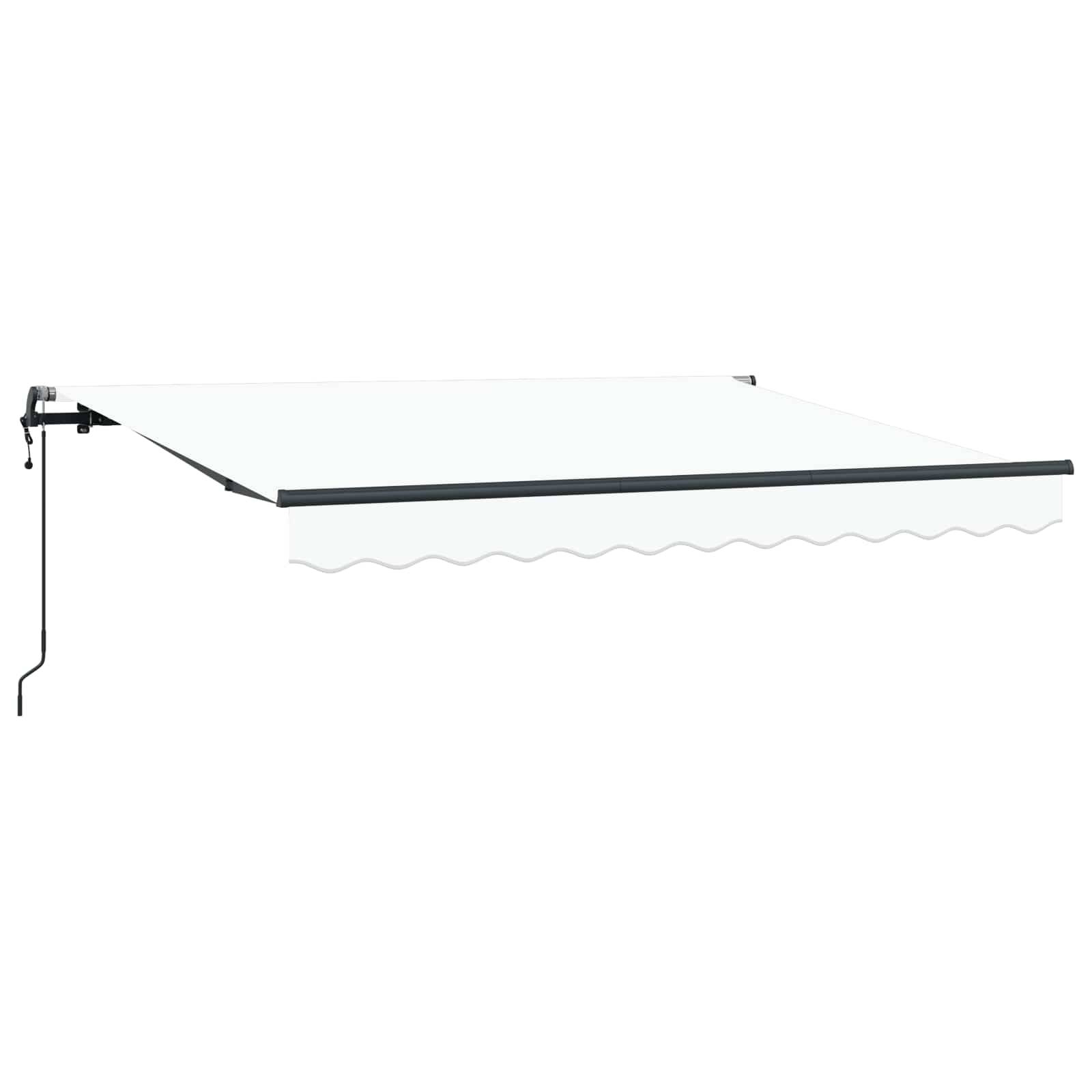 vidaXL Einziehbare Markise Weiß 350 x 200 cm Stoff