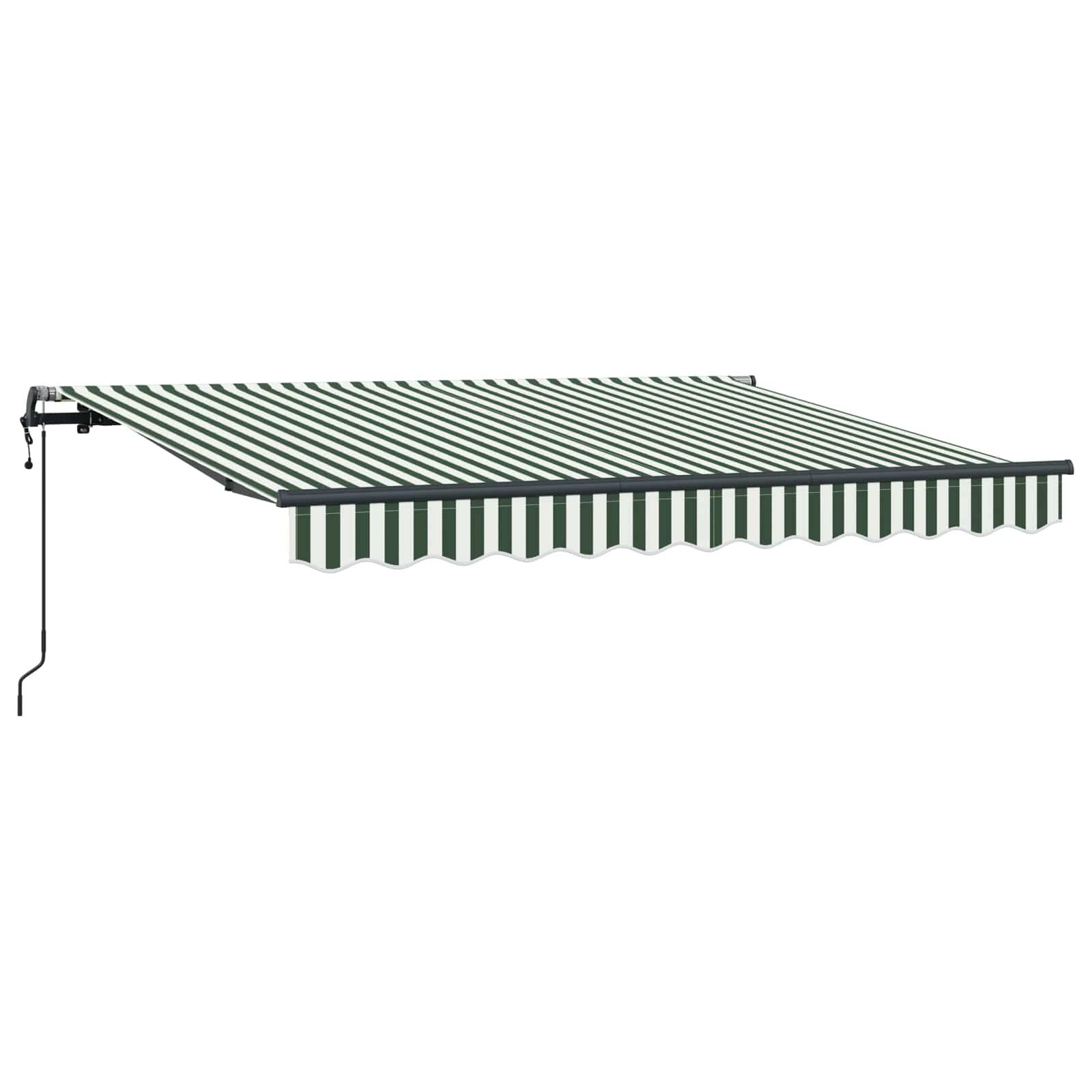 vidaXL Einziehbare Markise Grün 350 x 200 cm Stoff