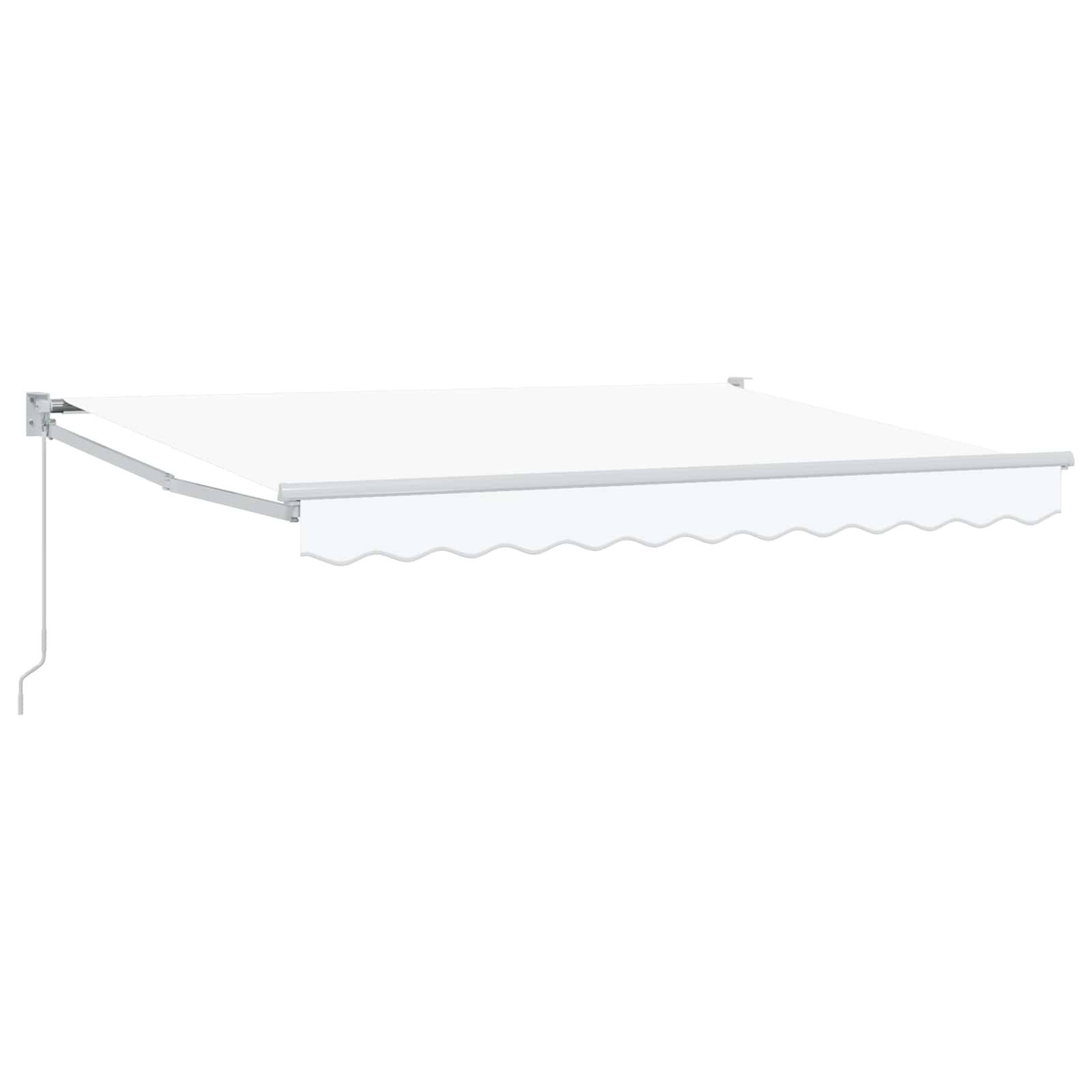 vidaXL Einziehbare Markise Weiß 3,5 x 2 m 100% Polyester und Aluminium