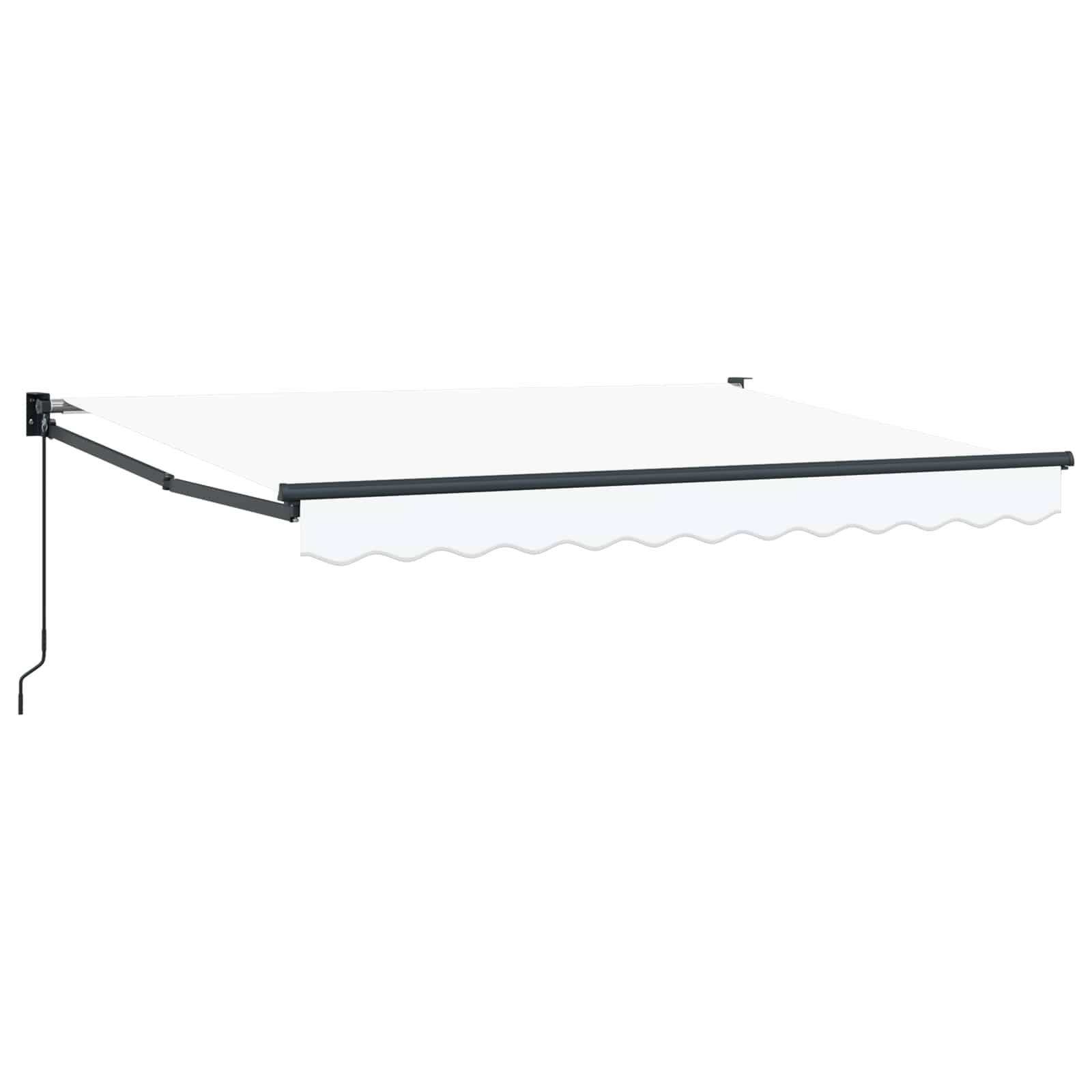 vidaXL Einziehbare Markise Weiß 3,5 x 2 m 100% Polyester und Aluminium