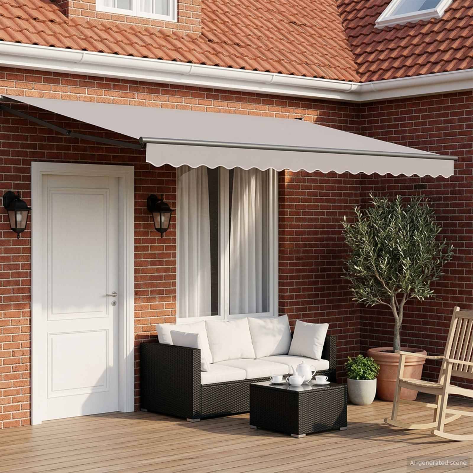 vidaXL Elektrisches Markisenrahmen Anthrazit 5 x 3 m Aluminium