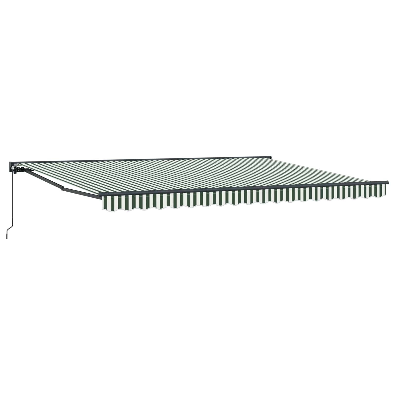 vidaXL Markisenrahmen Grün und Weiß 450 x 300 cm