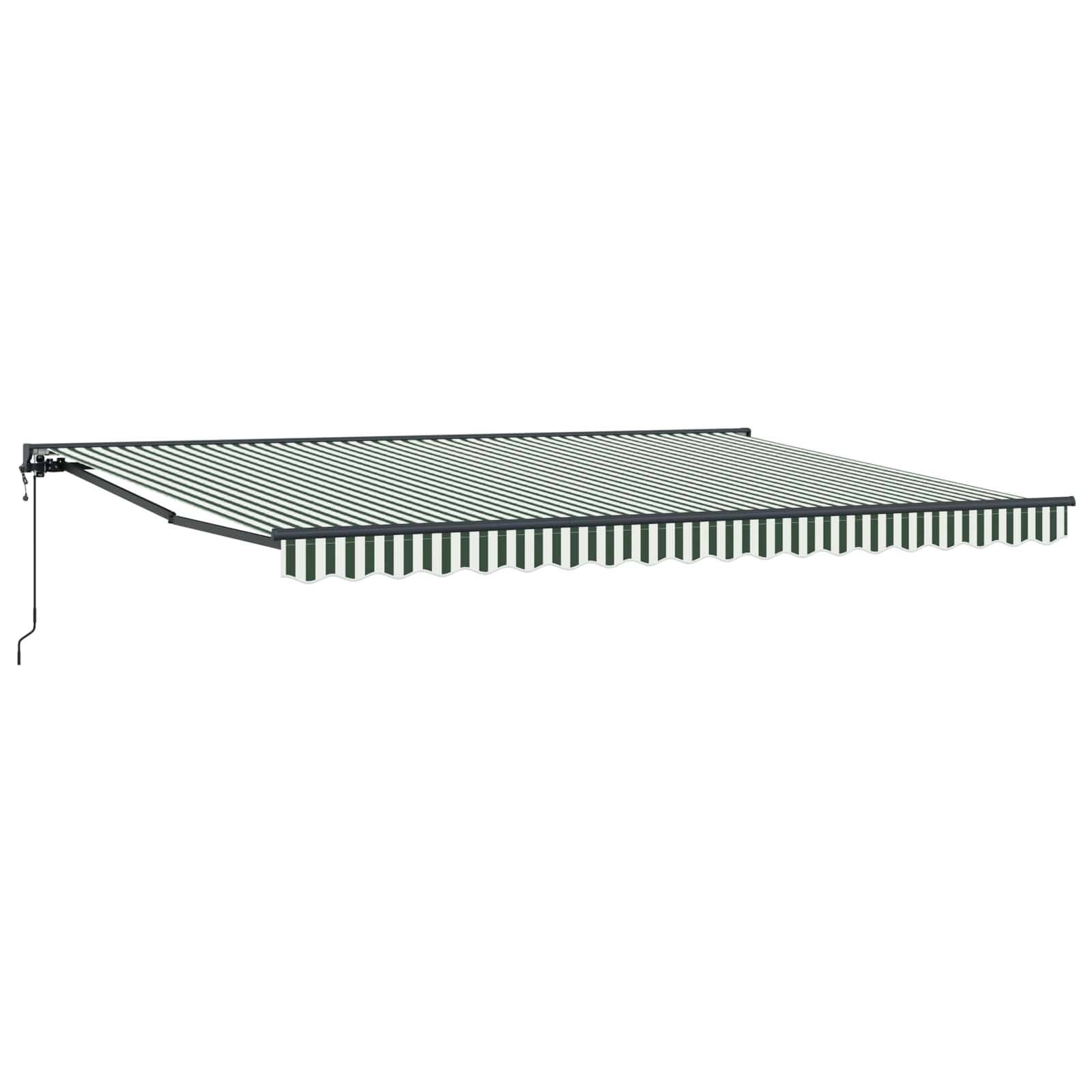 vidaXL Markisenrahmen Grün und Weiß 450 x 300 cm