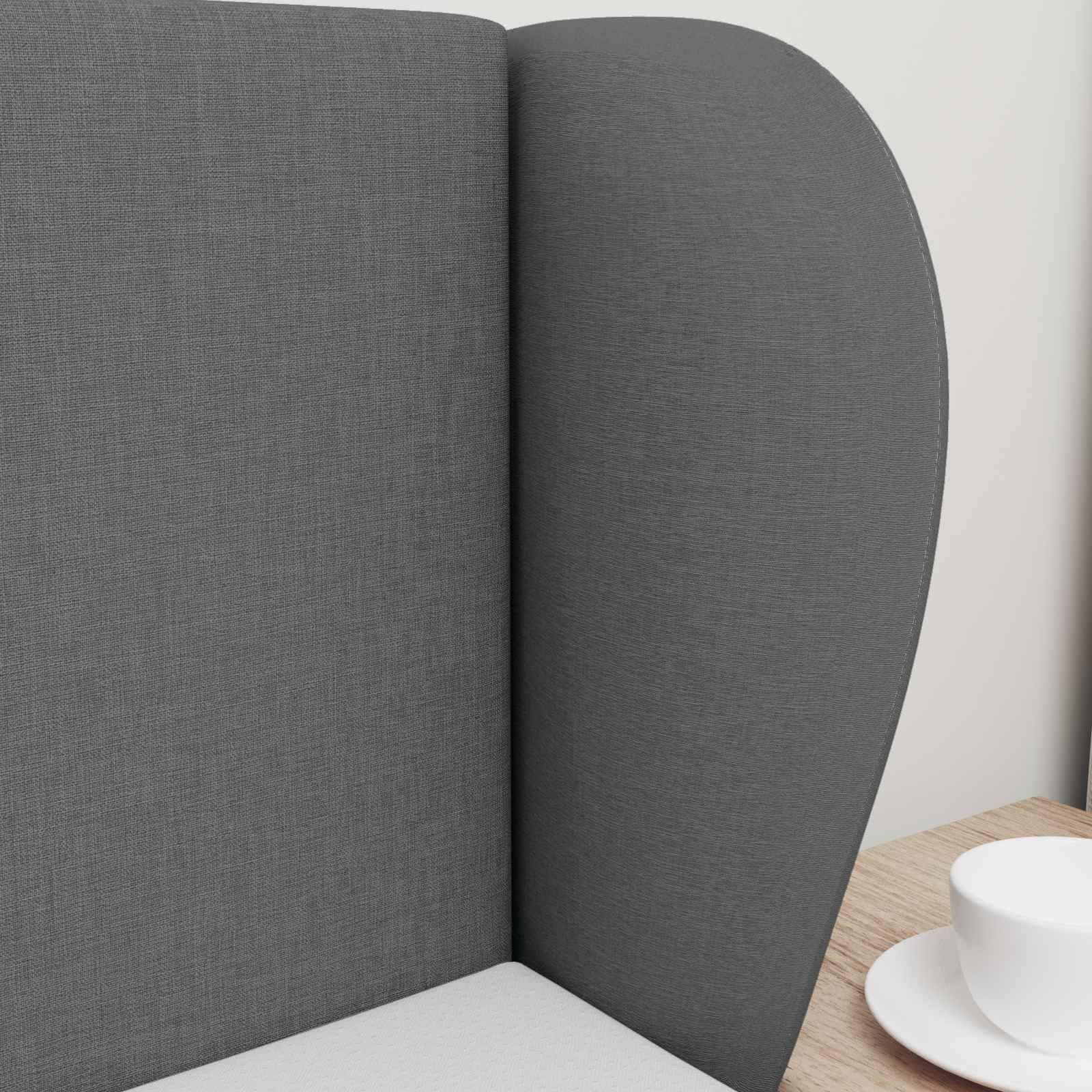 vidaXL Kopfteil Ohr Dunkelgrau 40 x 23 x 6 cm Stoff