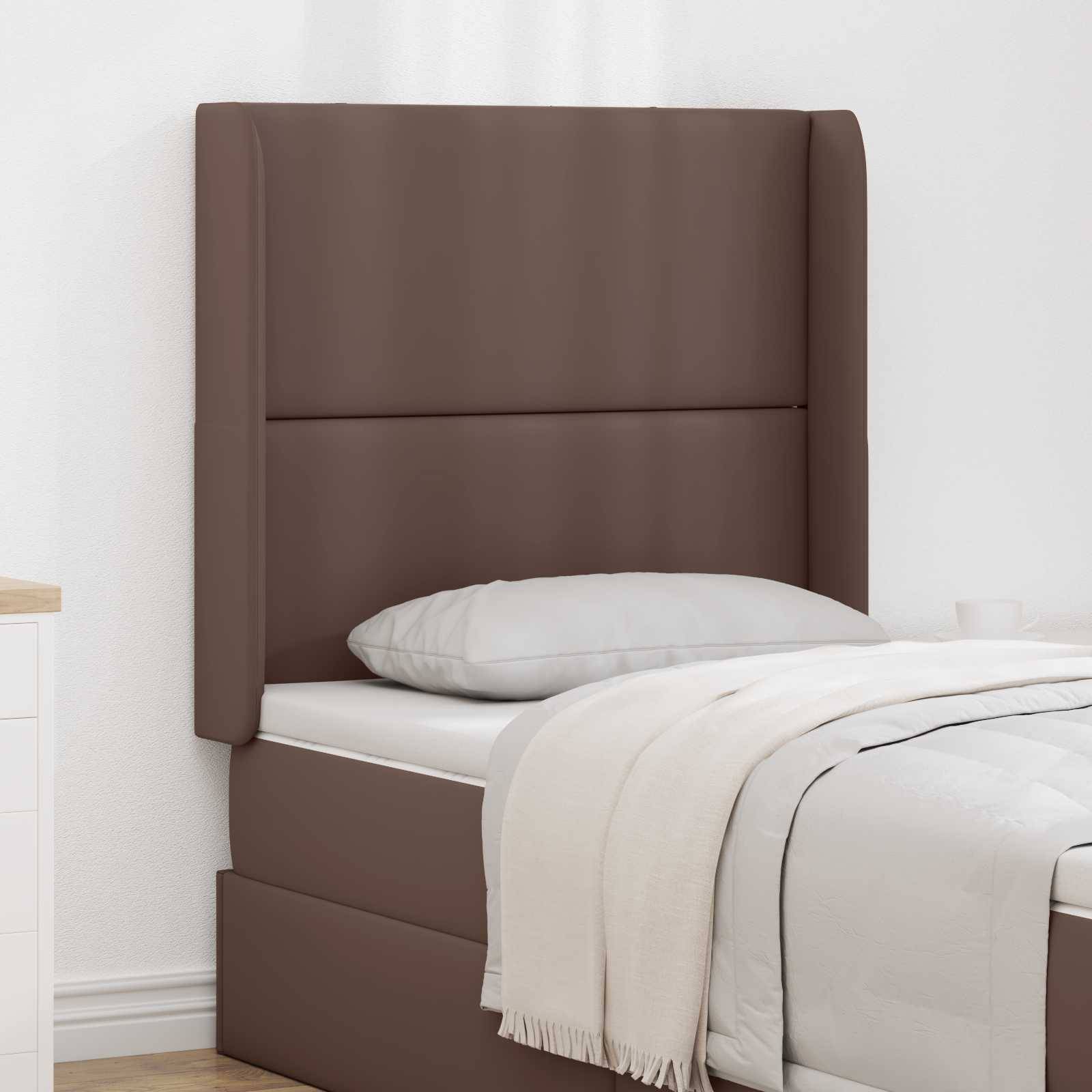 vidaXL Kopfteil Ohr Braun 80 x 16 x 4 cm PVC