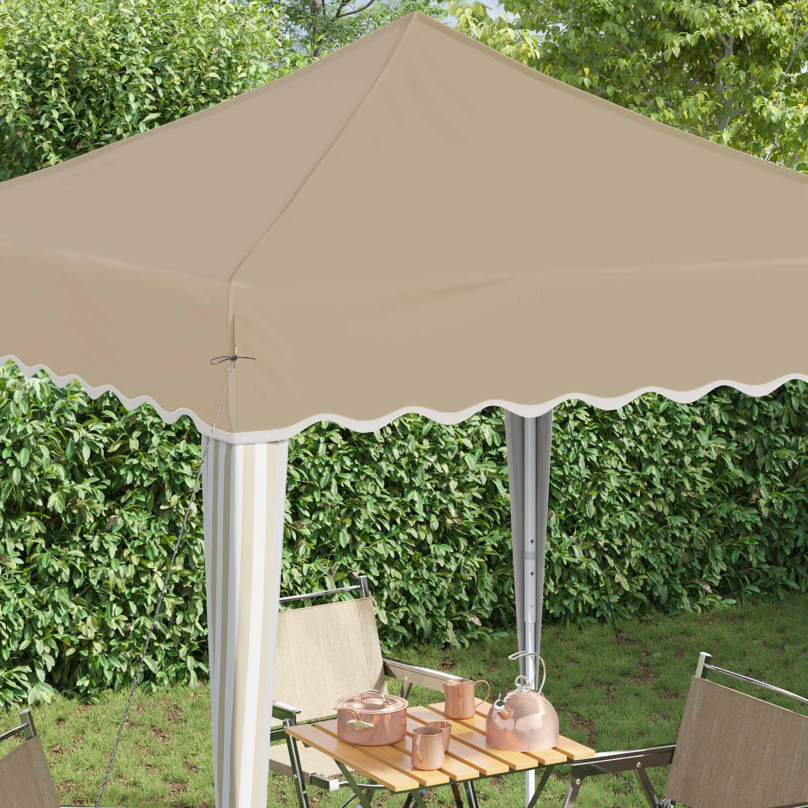 vidaXL Pop-up Partyzelt Creme 195 x 195 x 245 cm Oxford-Stoff