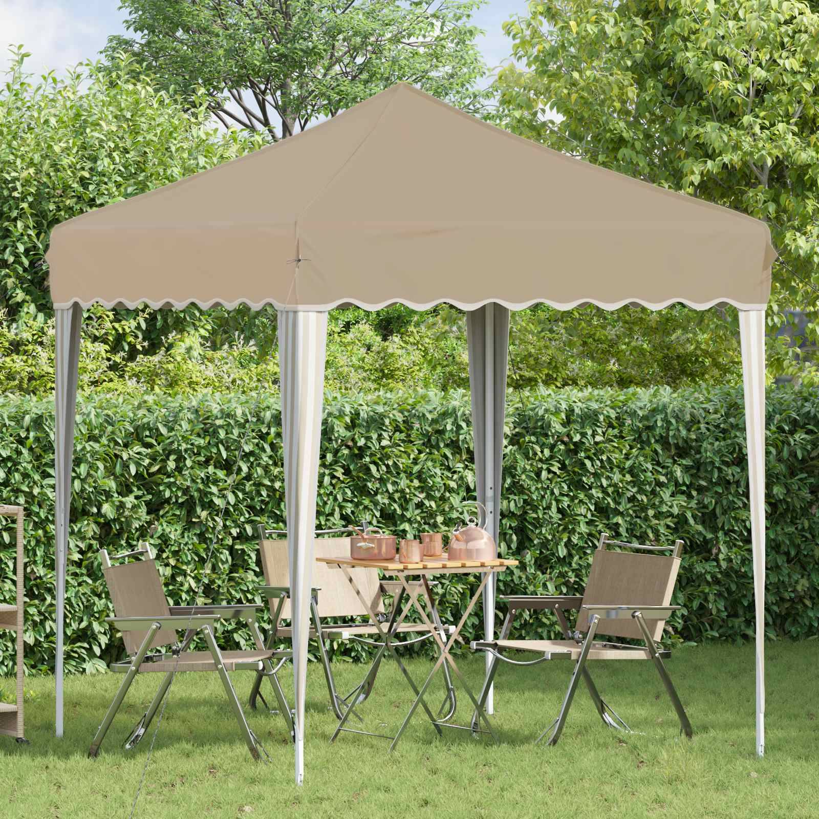 vidaXL Pop-up Partyzelt Creme 195 x 195 x 245 cm Oxford-Stoff