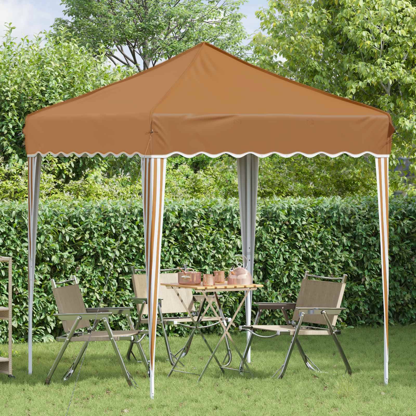 vidaXL Pop-up Partyzelt Beige 195 x 195 x 245 cm Oxford-Stoff