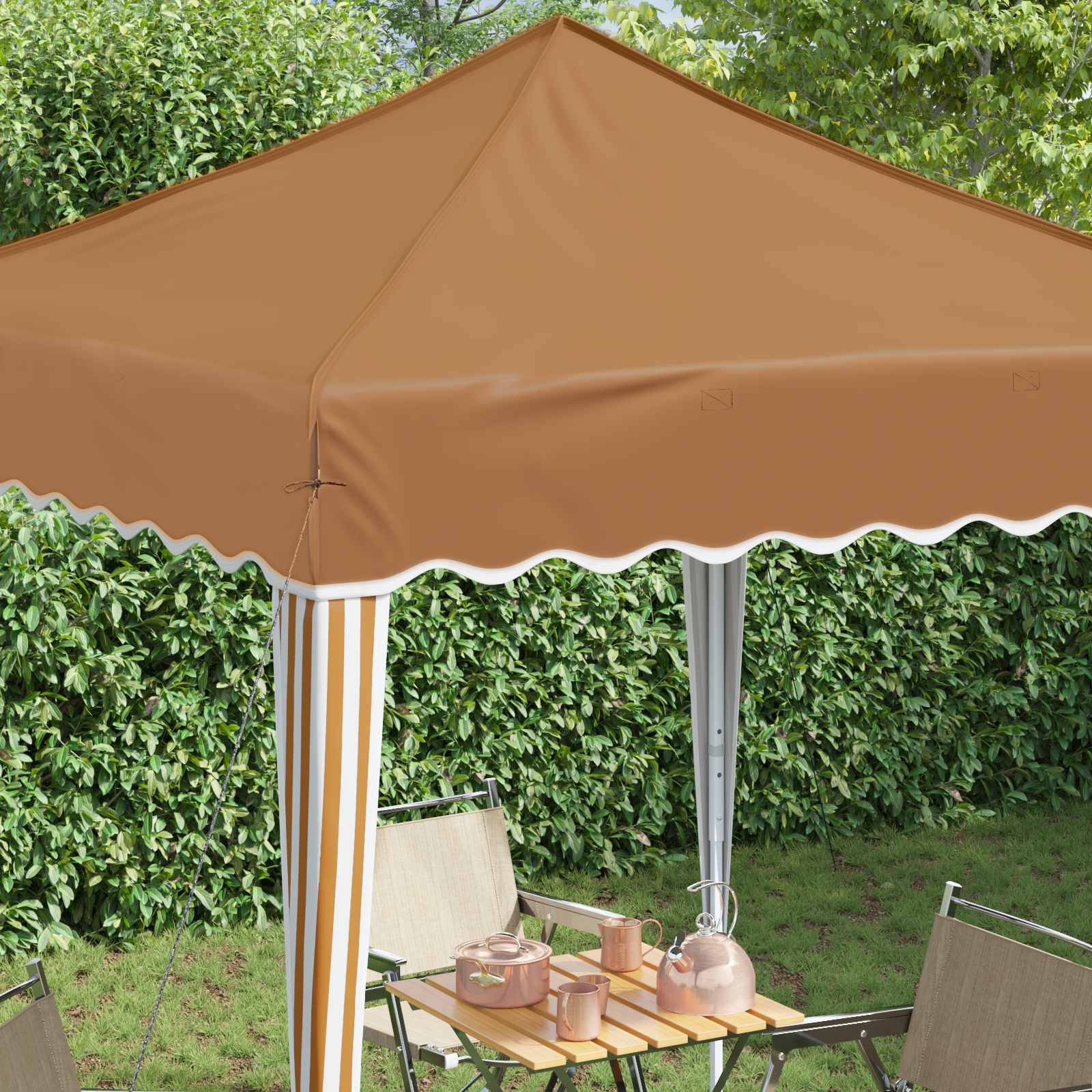 vidaXL Pop-up Partyzelt Beige 195 x 195 x 245 cm Oxford-Stoff