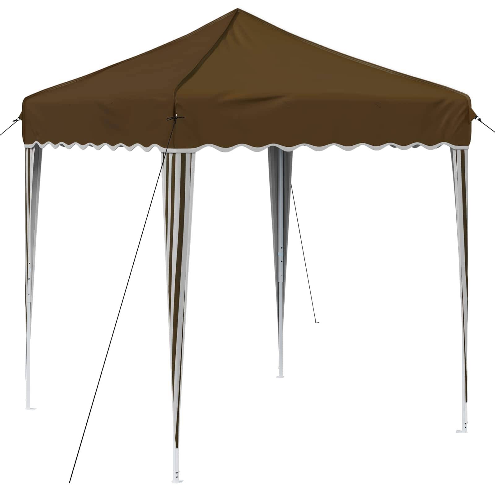 vidaXL Pop-up Partyzelt Taupe 195 x 195 x 245 cm Oxford-Stoff