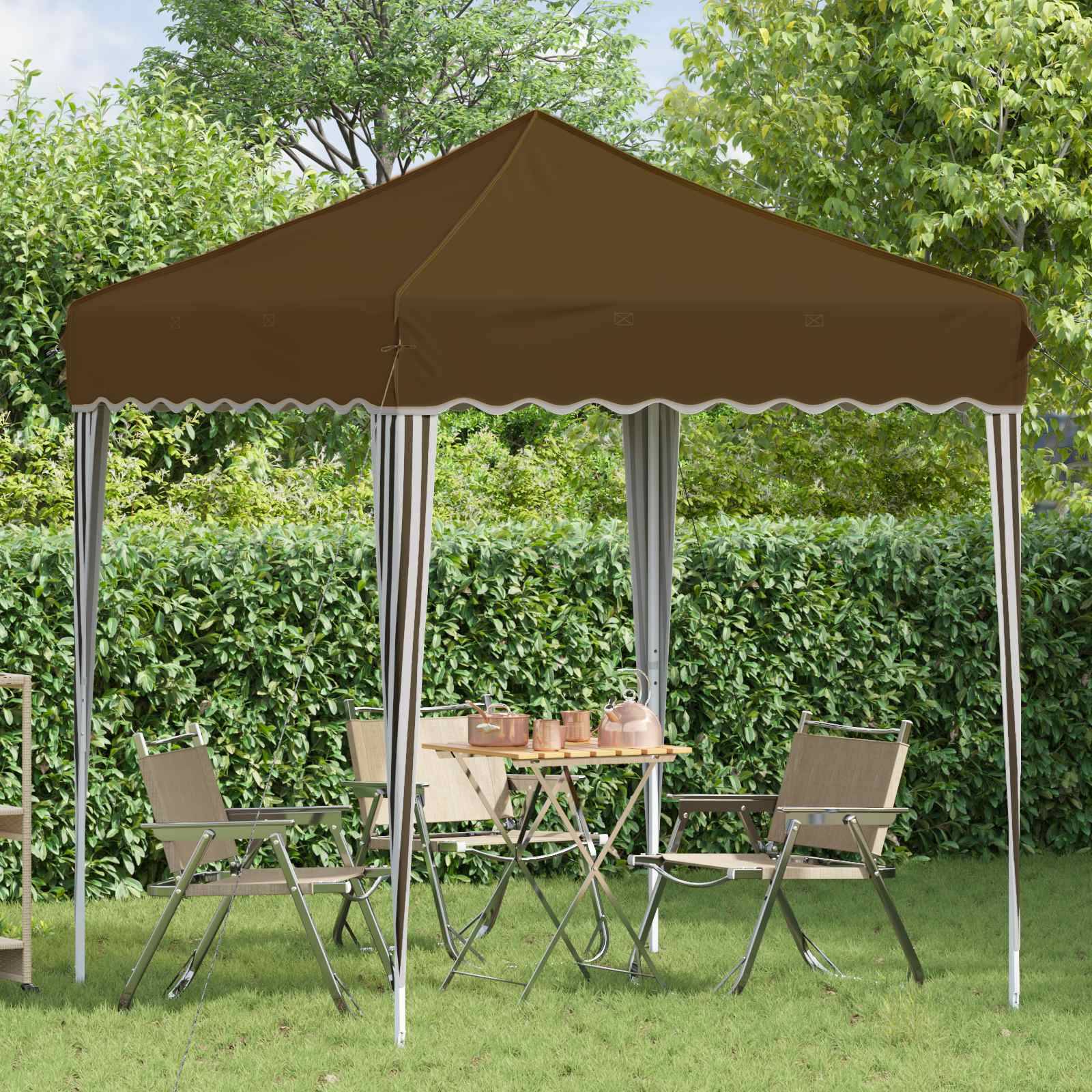 vidaXL Pop-up Partyzelt Taupe 195 x 195 x 245 cm Oxford-Stoff