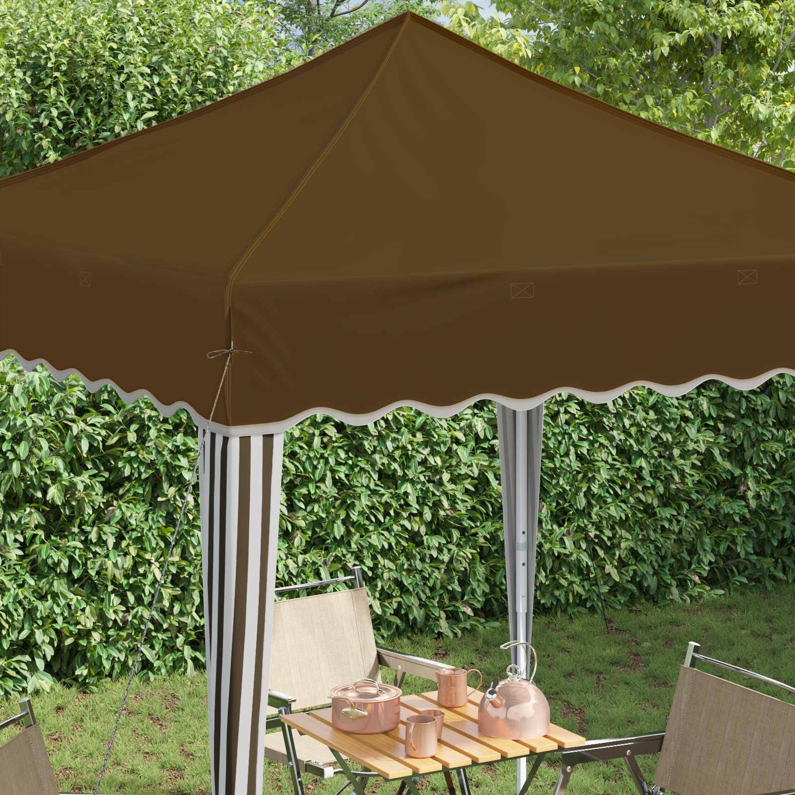 vidaXL Pop-up Partyzelt Taupe 195 x 195 x 245 cm Oxford-Stoff