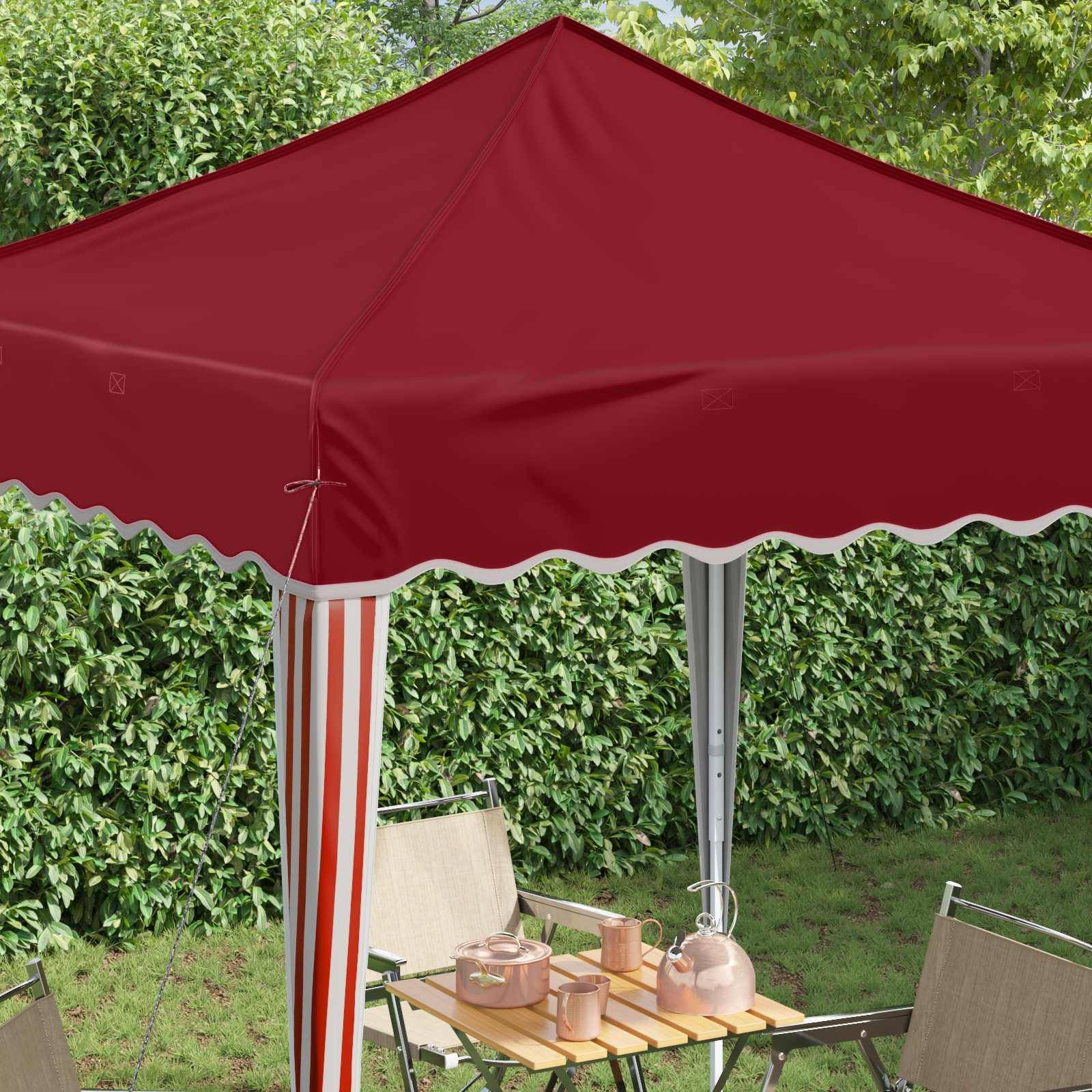 vidaXL Pop-up Partyzelt Bordeauxrot 195 x 195 x 245 cm Oxford-Stoff