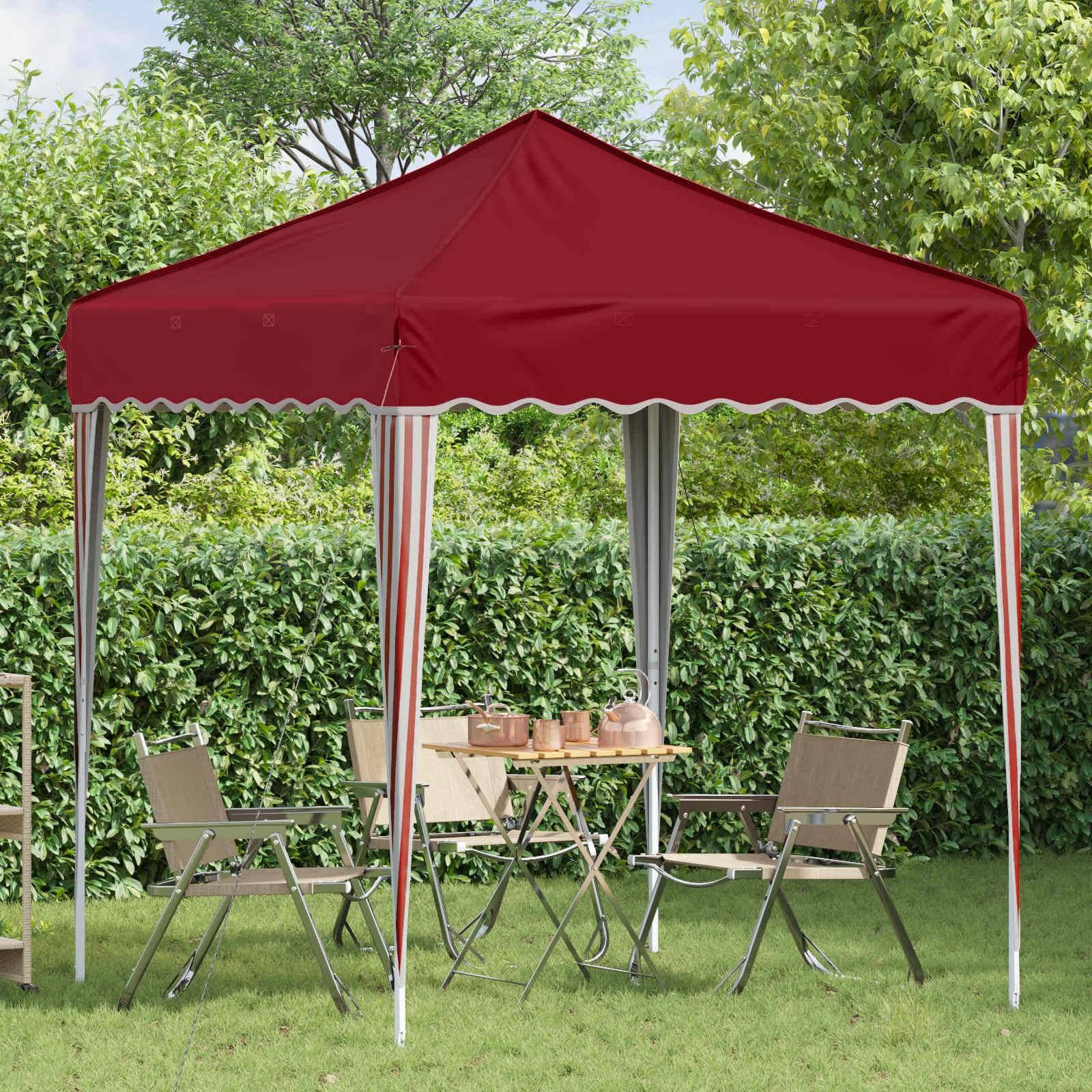 vidaXL Pop-up Partyzelt Bordeauxrot 195 x 195 x 245 cm Oxford-Stoff