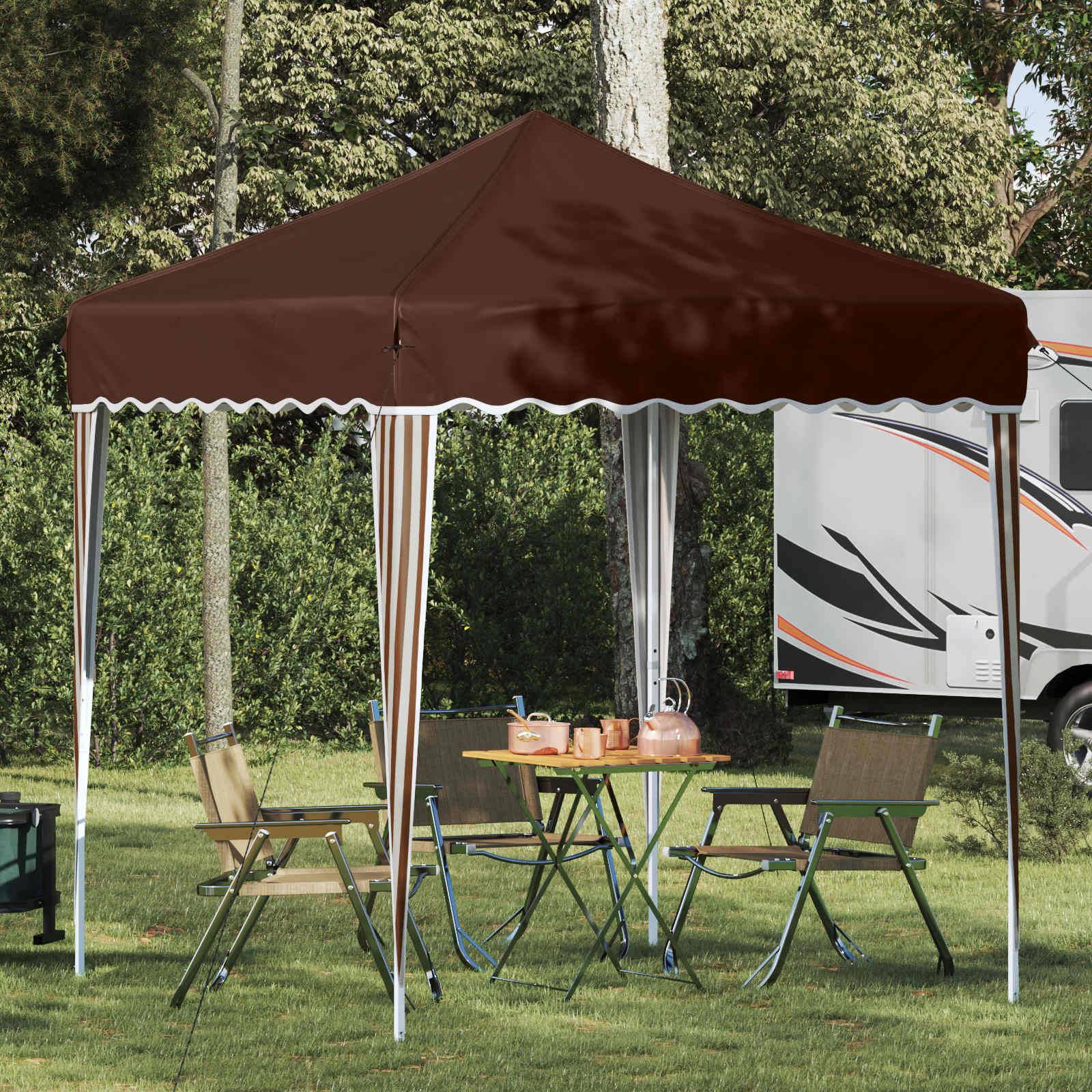 vidaXL Pop-up Partyzelt Braun 195 x 195 x 245 cm