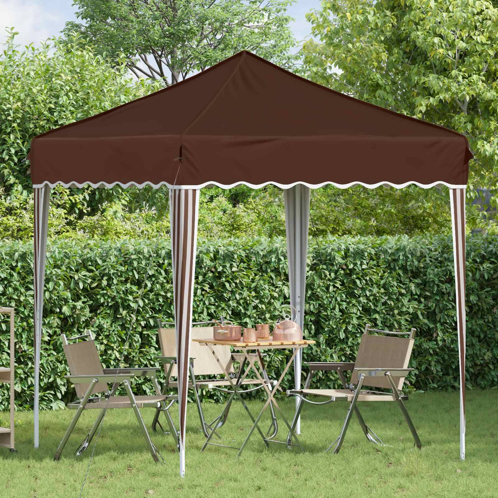 vidaXL Pop-up Partyzelt Braun 195 x 195 x 245 cm