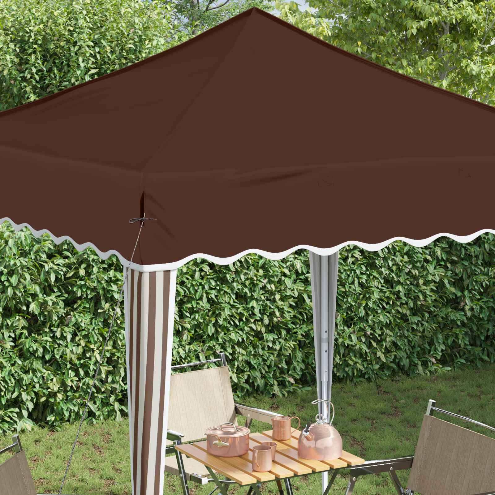 vidaXL Pop-up Partyzelt Braun 195 x 195 x 245 cm