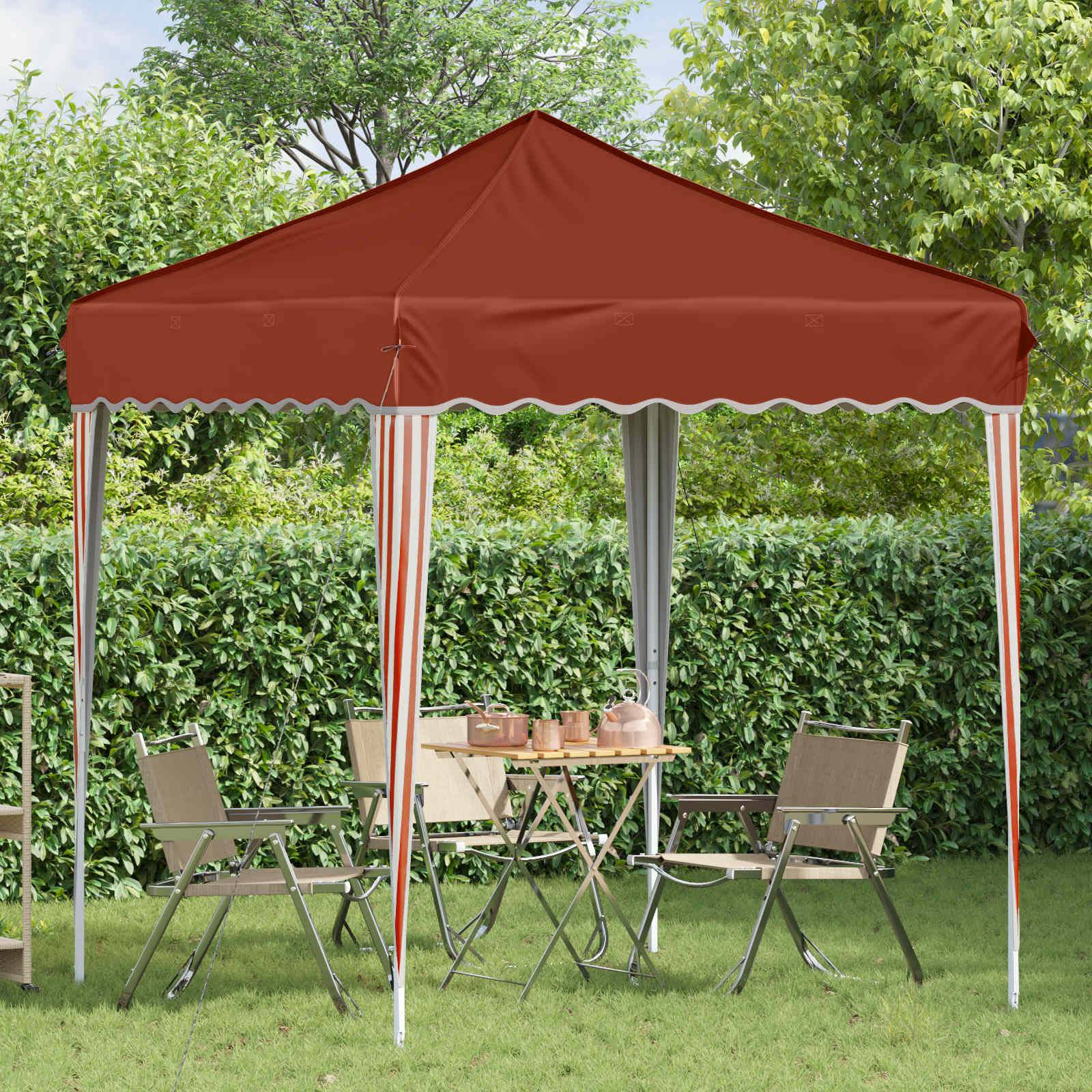 vidaXL Pop-up Partyzelt Terrakotta 195 x 195 x 245 cm Oxford-Stoff