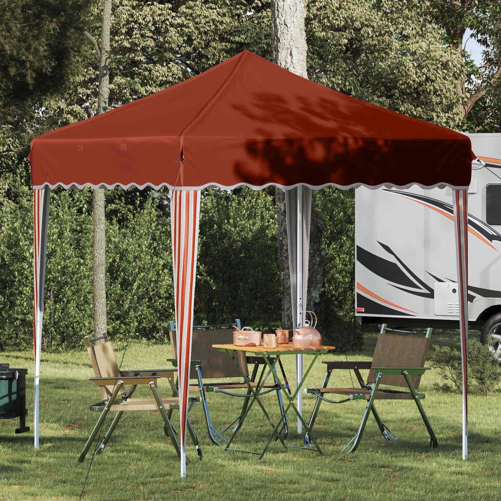 vidaXL Pop-up Partyzelt Terrakotta 195 x 195 x 245 cm Oxford-Stoff