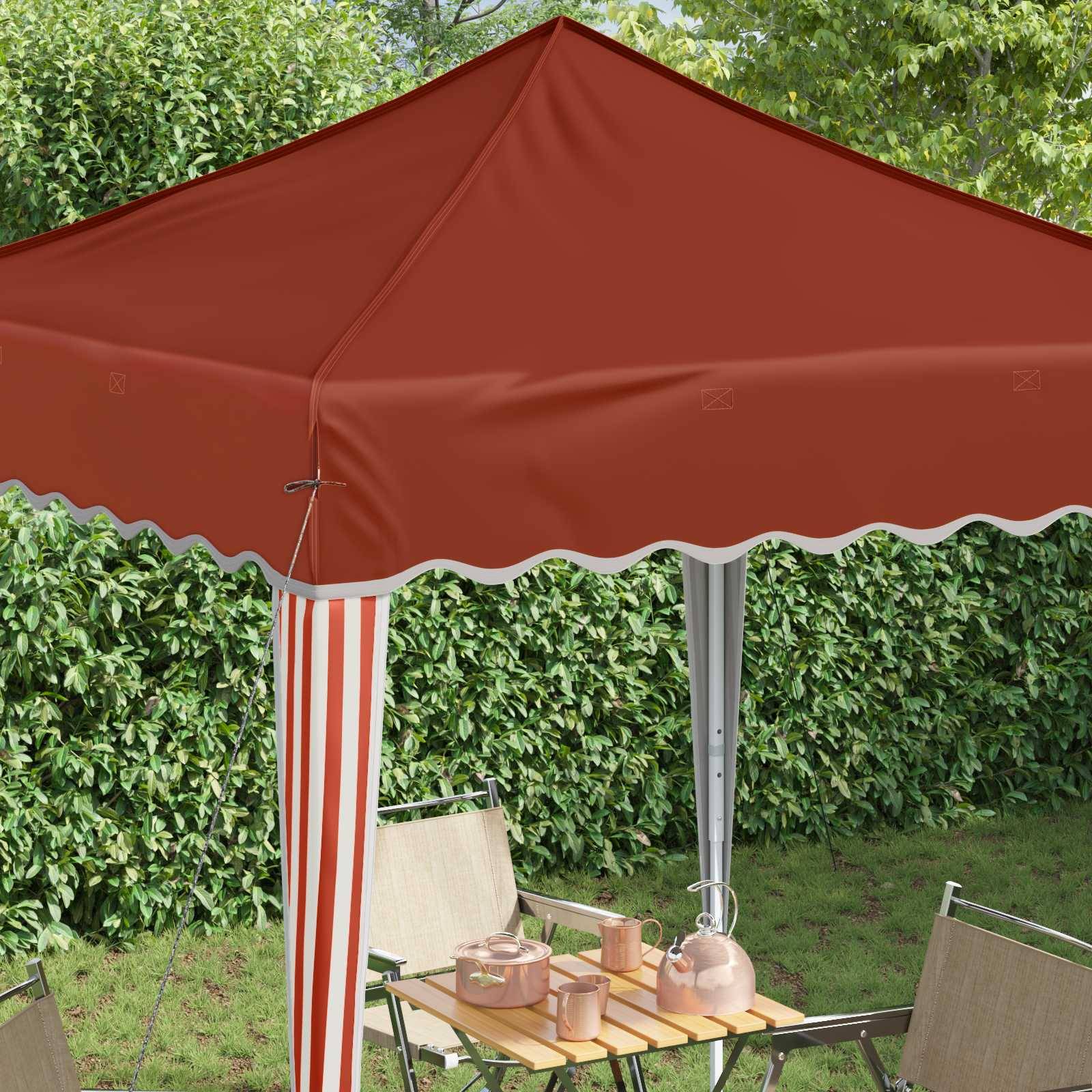 vidaXL Pop-up Partyzelt Terrakotta 195 x 195 x 245 cm Oxford-Stoff