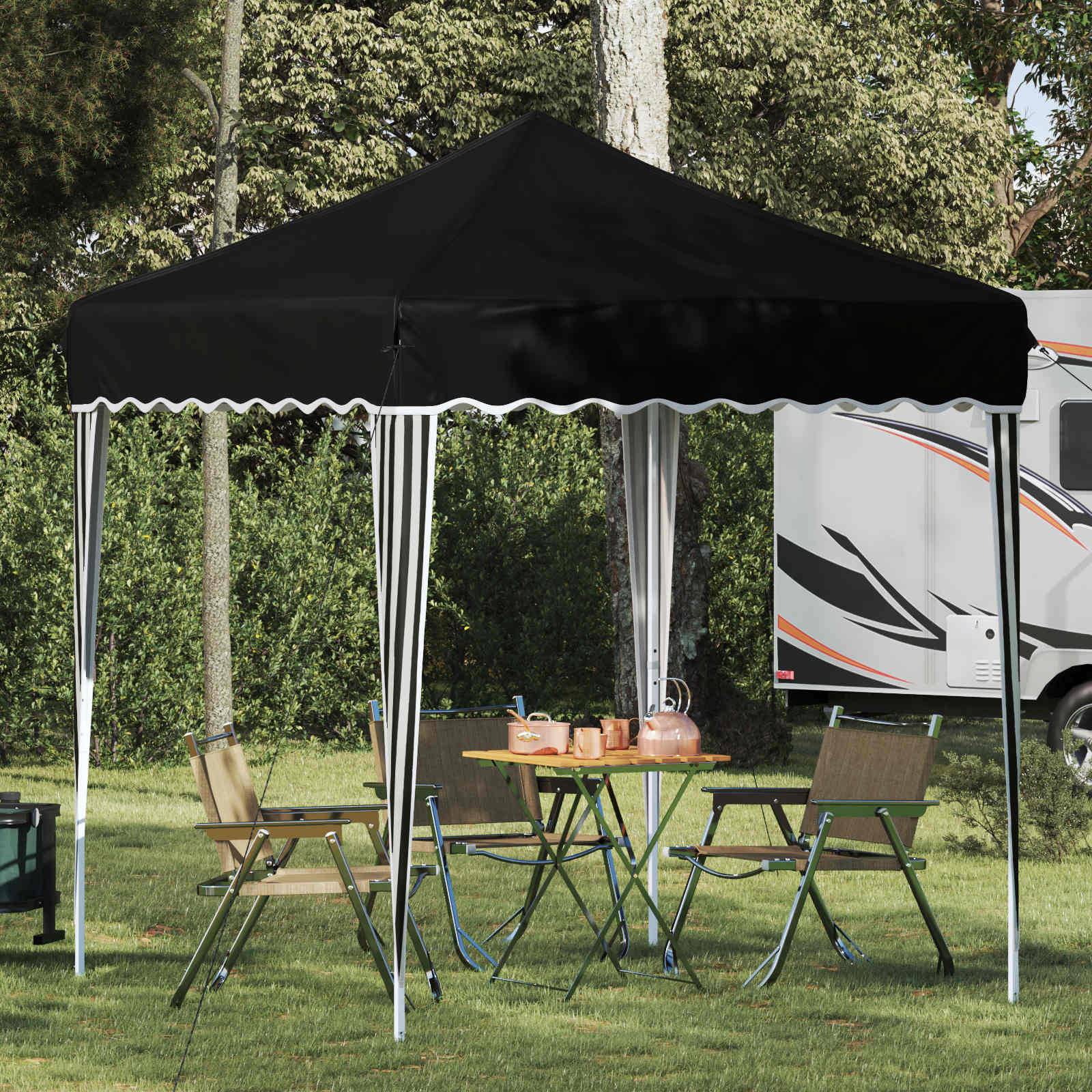 vidaXL Pop-up Partyzelt Schwarz 195 x 195 x 245 cm Oxford-Stoff