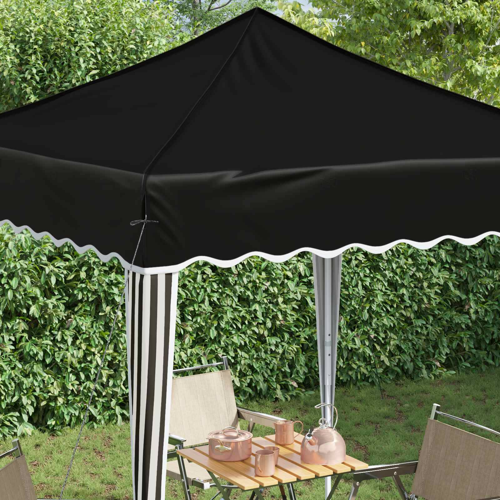 vidaXL Pop-up Partyzelt Schwarz 195 x 195 x 245 cm Oxford-Stoff