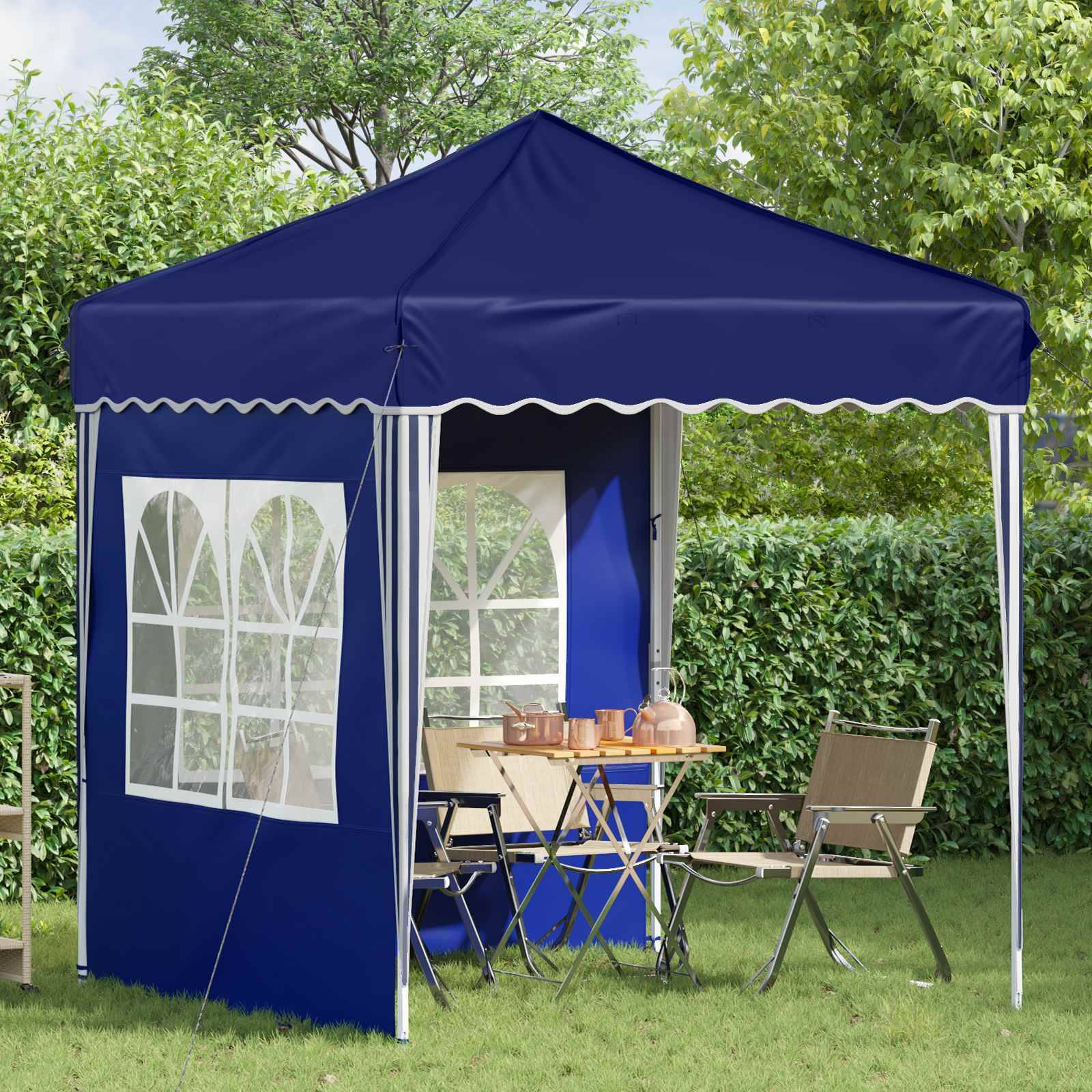 vidaXL Pop-up Partyzelt Blau 195 x 195 x 245 cm Oxford-Stoff