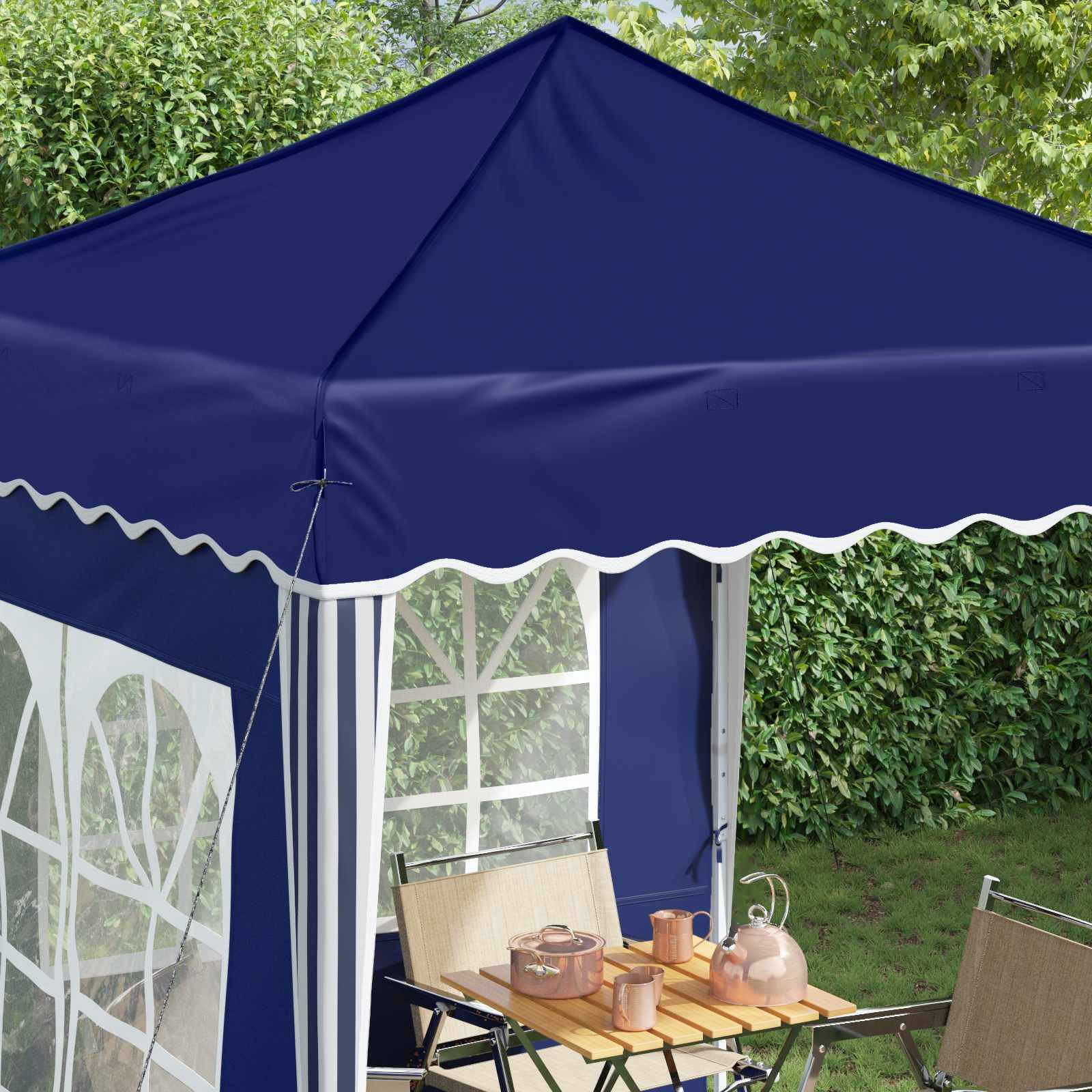 vidaXL Pop-up Partyzelt Blau 195 x 195 x 245 cm Oxford-Stoff