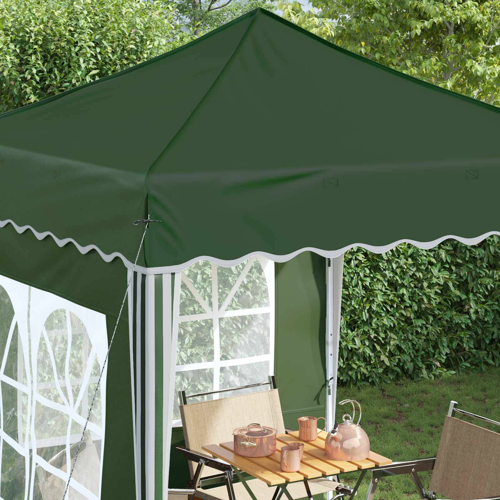 vidaXL Pop-up Partyzelt Grün 195 x 195 x 245 cm Oxford-Stoff
