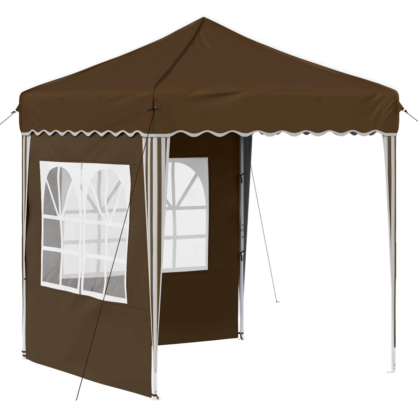 vidaXL Pop-up Partyzelt Taupe 195 x 195 x 245 cm Oxford-Stoff