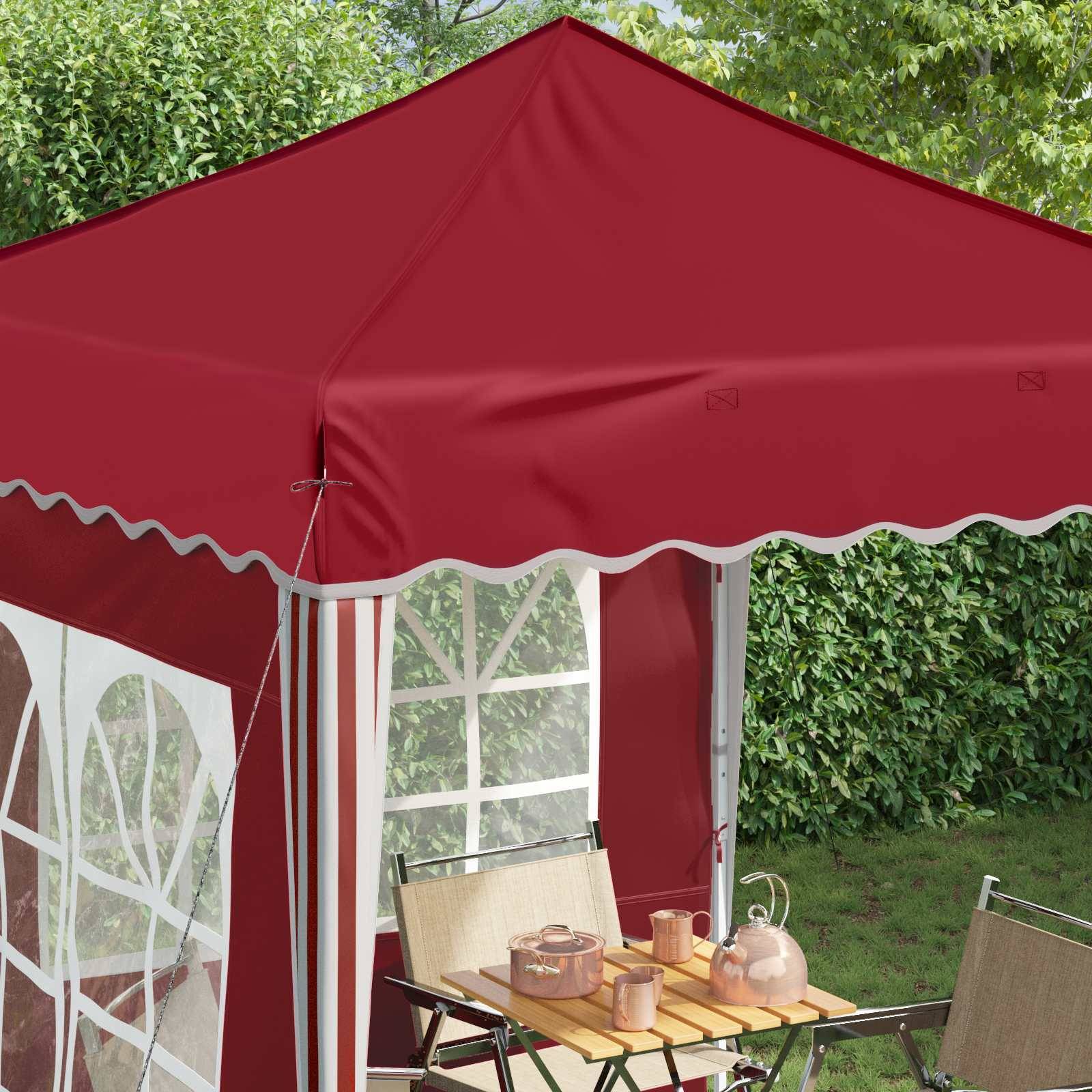 vidaXL Pop-up Partyzelt Bordeauxrot 195 x 195 x 245 cm