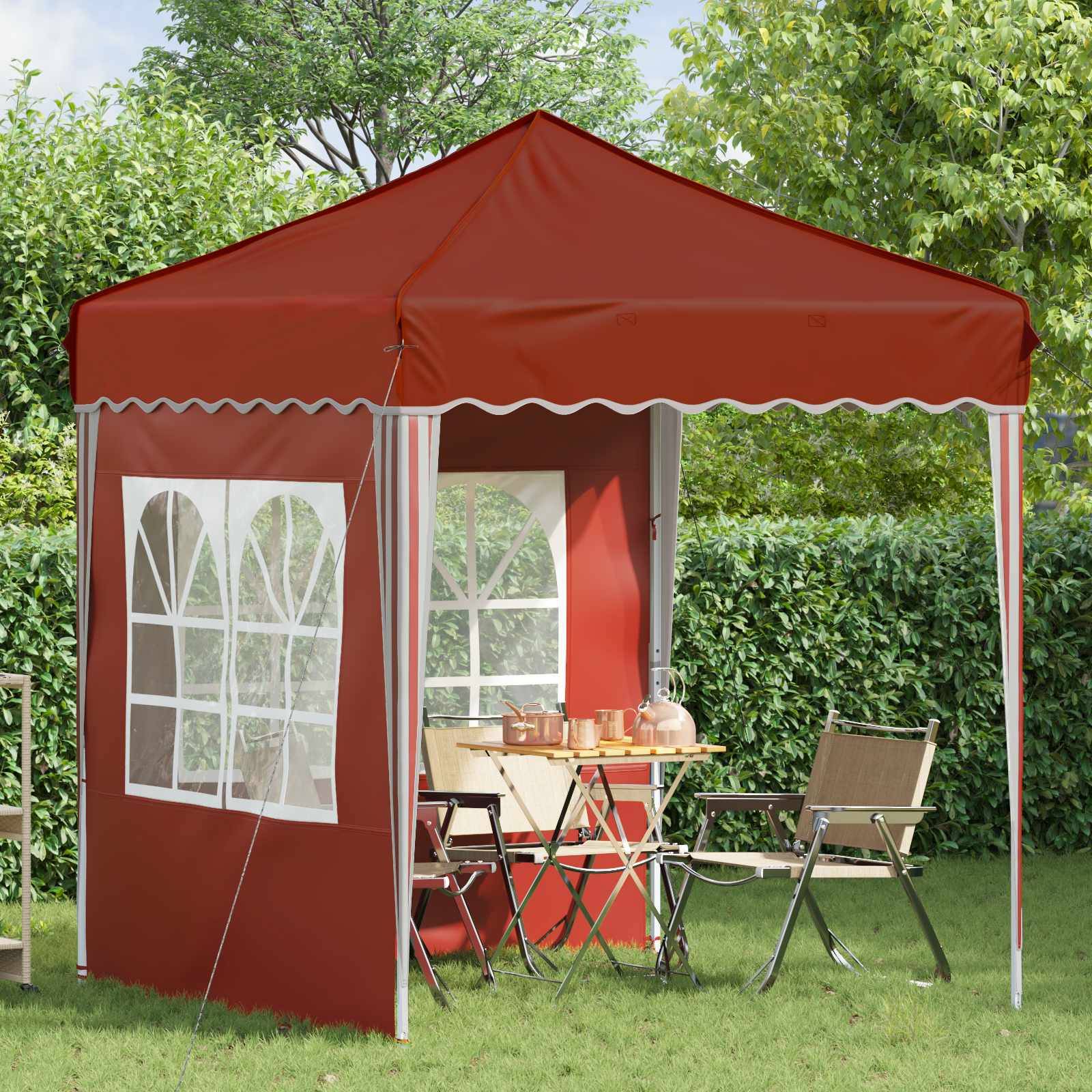 vidaXL Pop-up Partyzelt Terrakotta 195 x 195 x 245 cm
