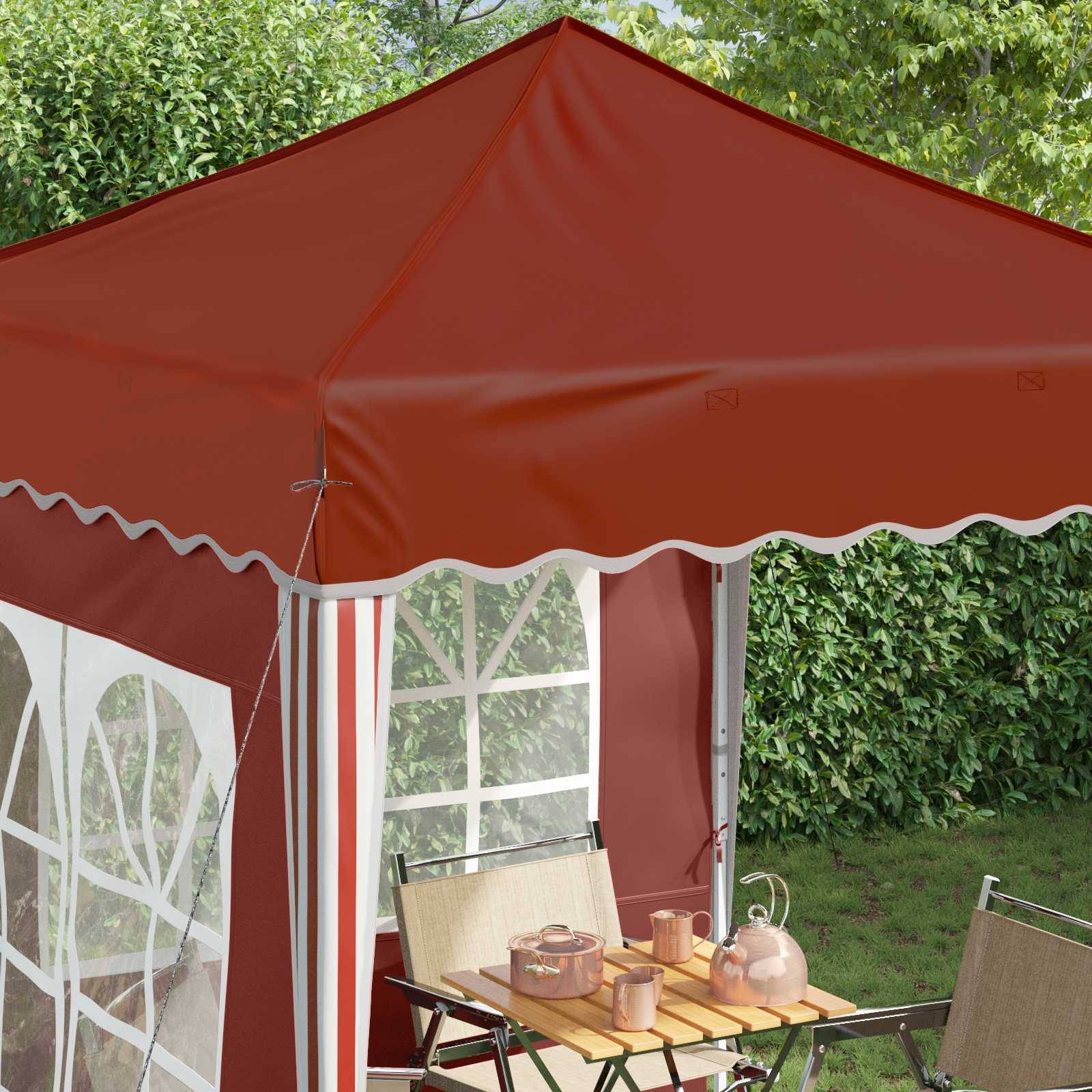 vidaXL Pop-up Partyzelt Terrakotta 195 x 195 x 245 cm