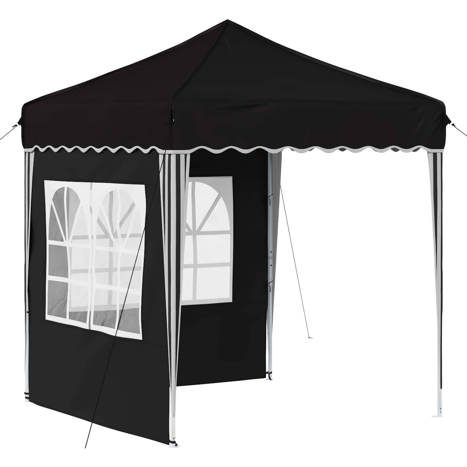 vidaXL Pop-up Partyzelt Schwarz 195 x 195 x 245 cm