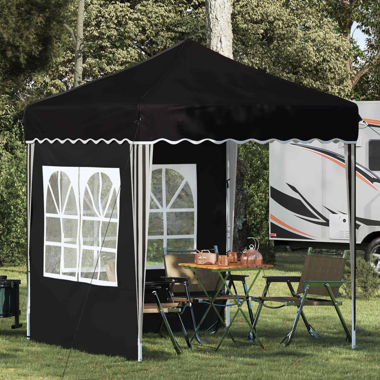 vidaXL Pop-up Partyzelt Schwarz 195 x 195 x 245 cm