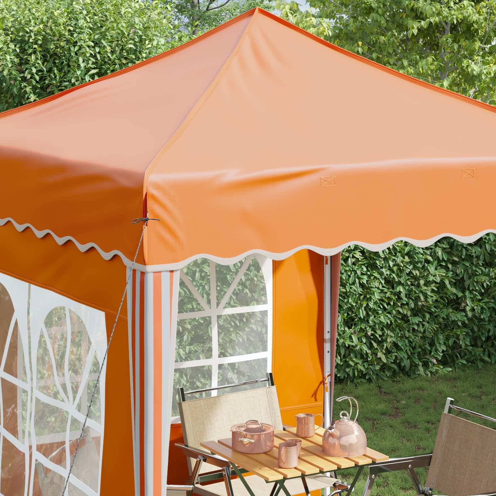 vidaXL Pop-up Partyzelt Orange 195 x 195 x 245 cm