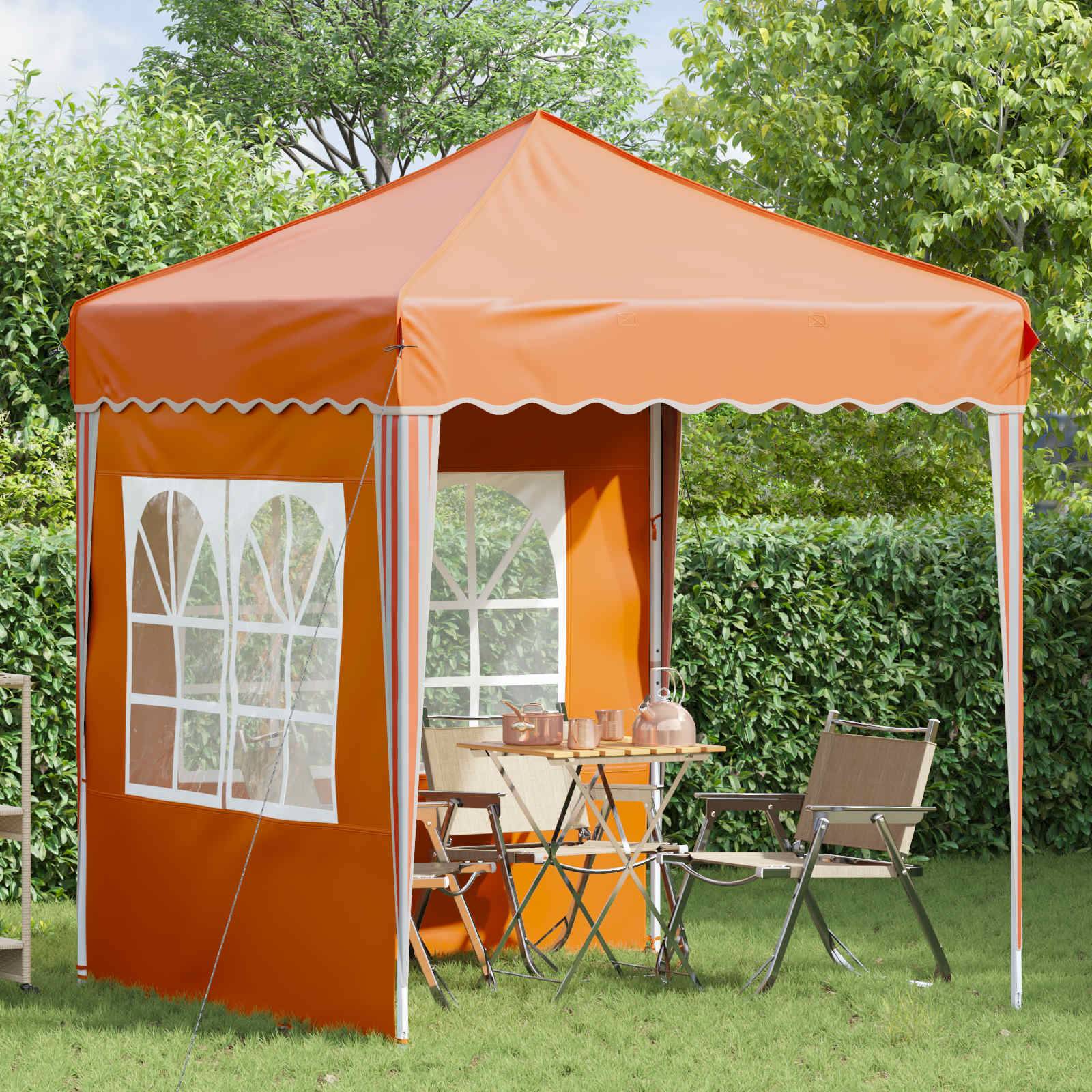 vidaXL Pop-up Partyzelt Orange 195 x 195 x 245 cm