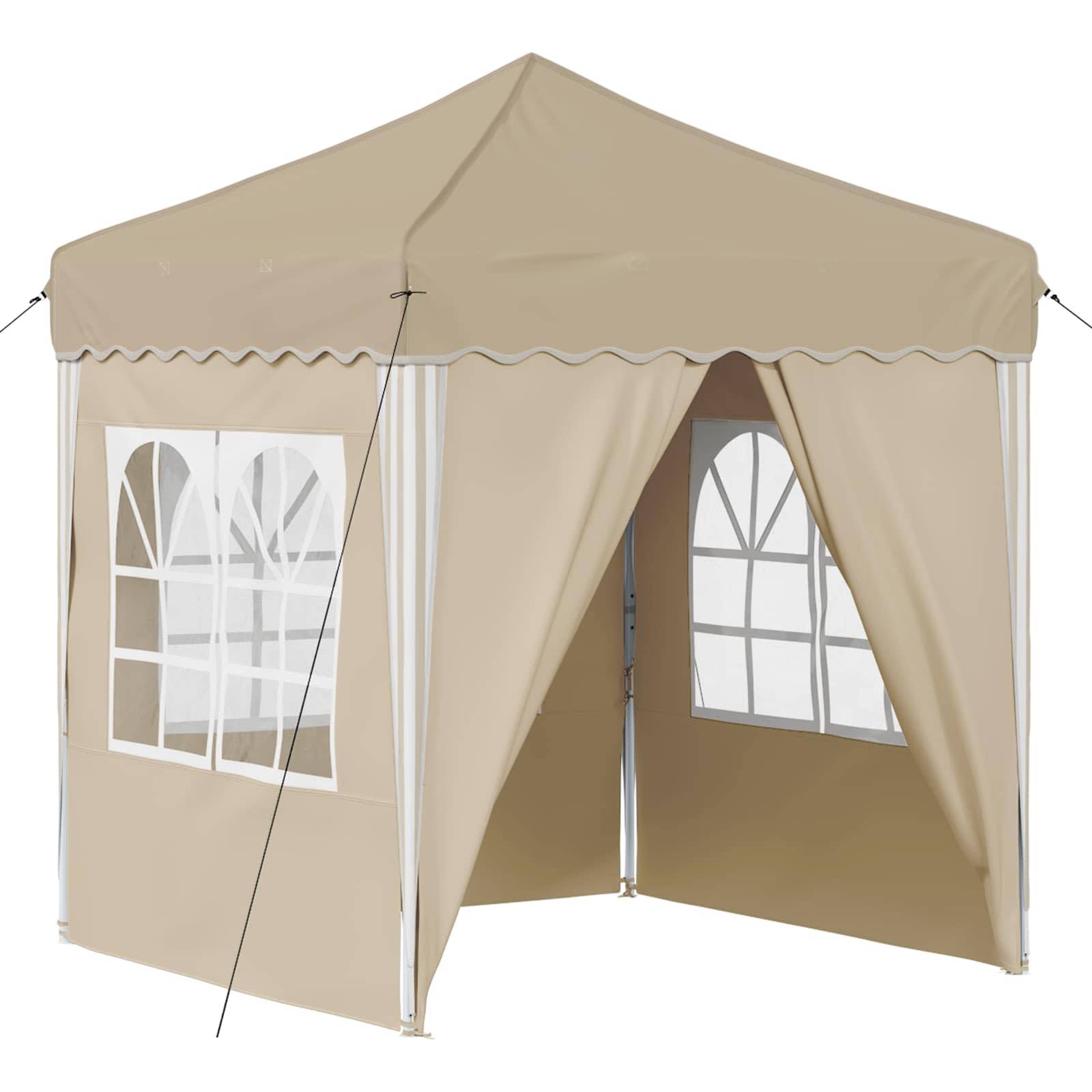 vidaXL Pop-up Partyzelt Creme 195 x 195 x 245 cm