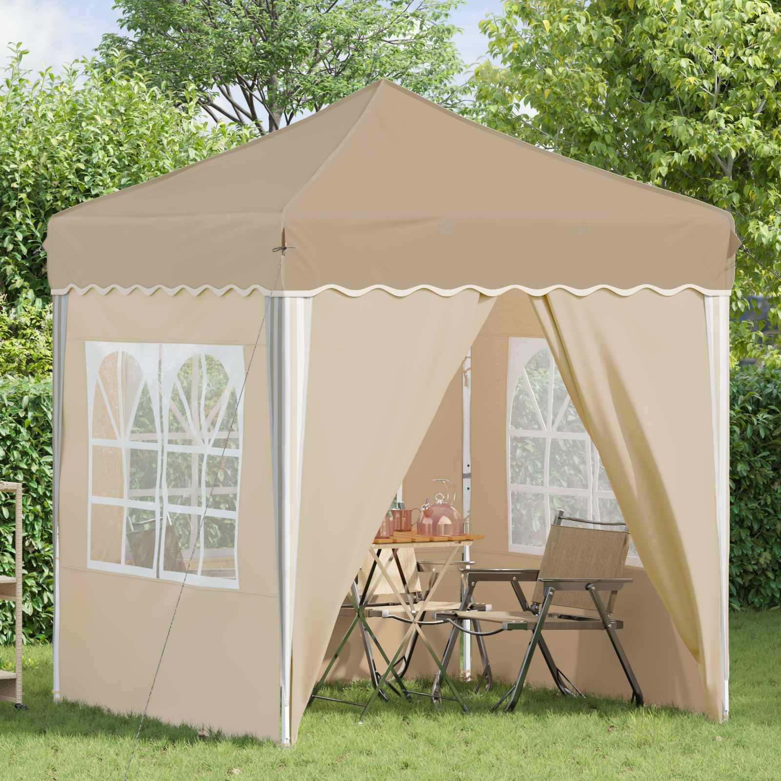 vidaXL Pop-up Partyzelt Creme 195 x 195 x 245 cm