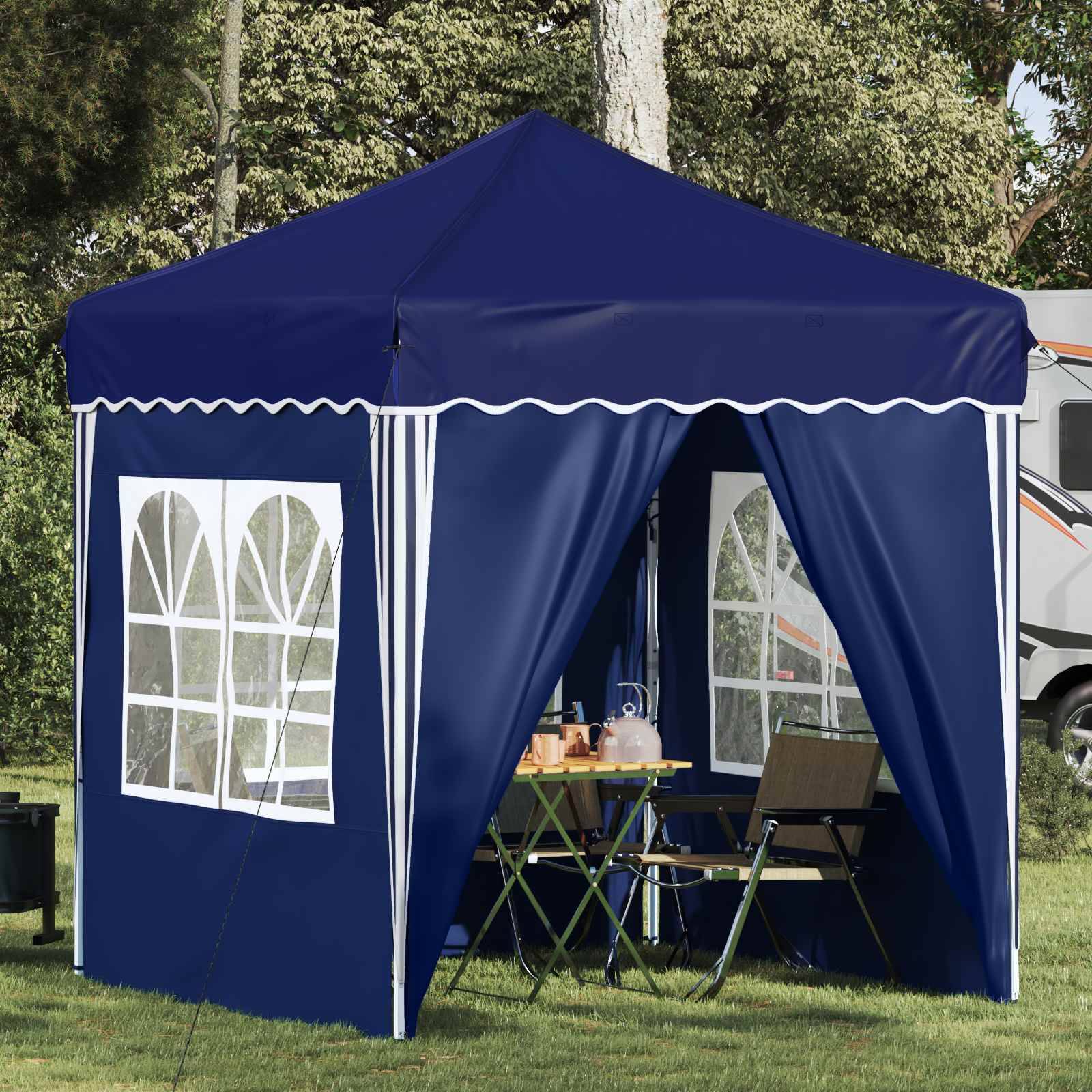 vidaXL Pop-up Partyzelt Blau 195 x 195 x 245 cm Oxford-Stoff