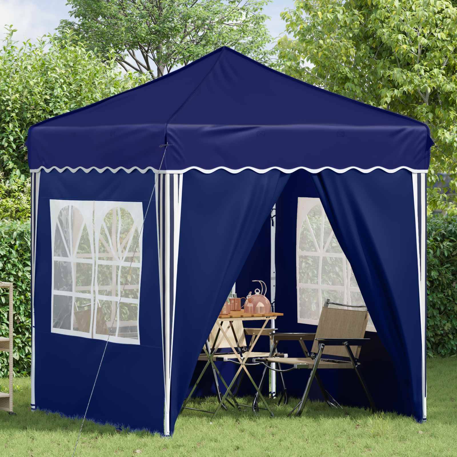 vidaXL Pop-up Partyzelt Blau 195 x 195 x 245 cm Oxford-Stoff