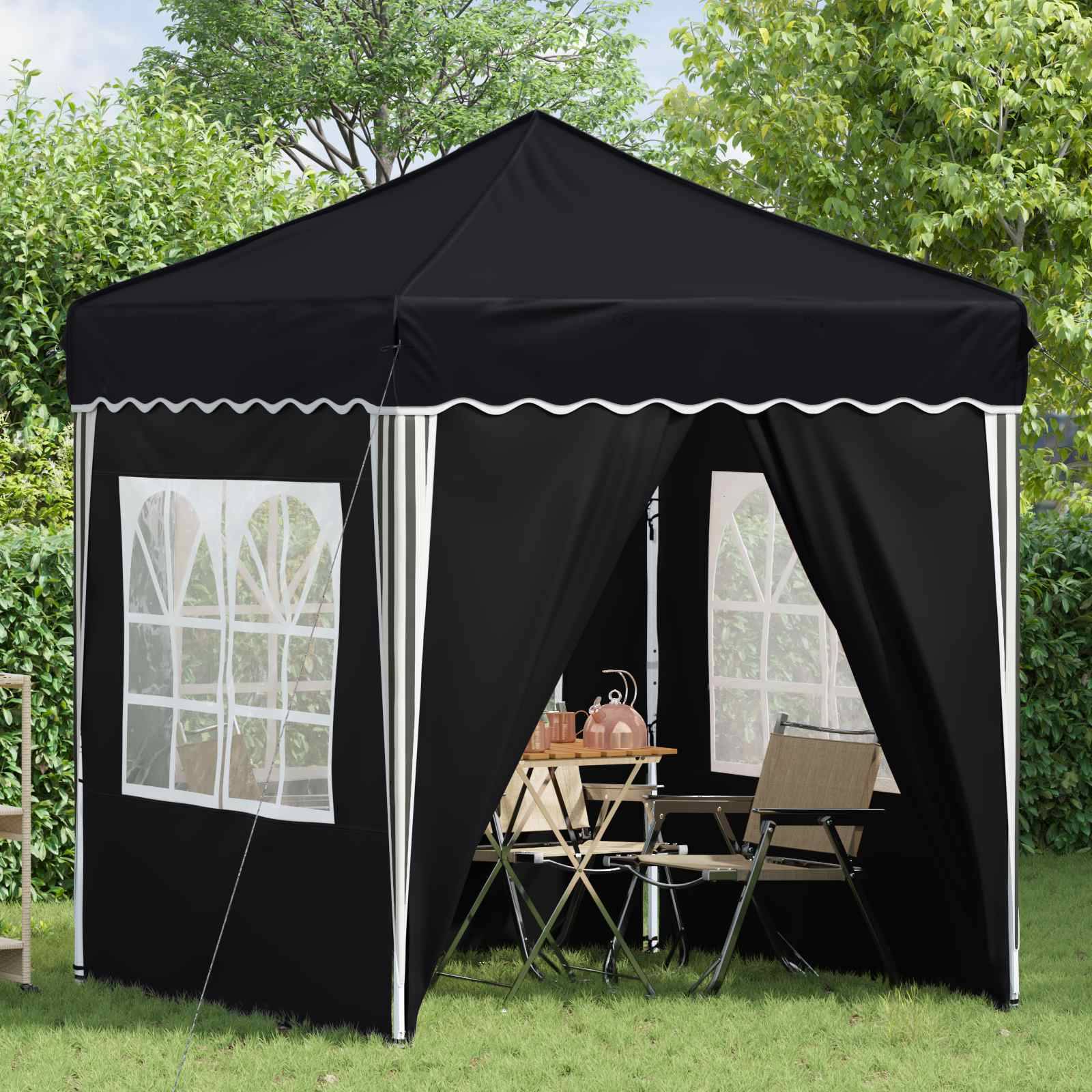 vidaXL Pop-up Partyzelt Anthrazit 195 x 195 x 245 cm Oxford-Stoff