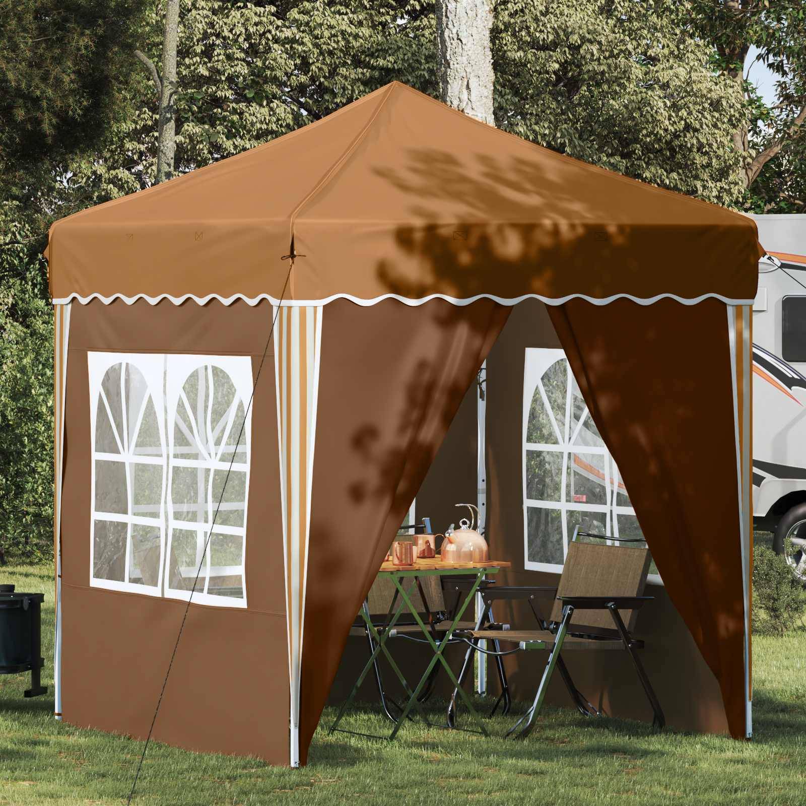 vidaXL Pop-up Partyzelt Beige 195 x 195 x 245 cm Oxford-Stoff