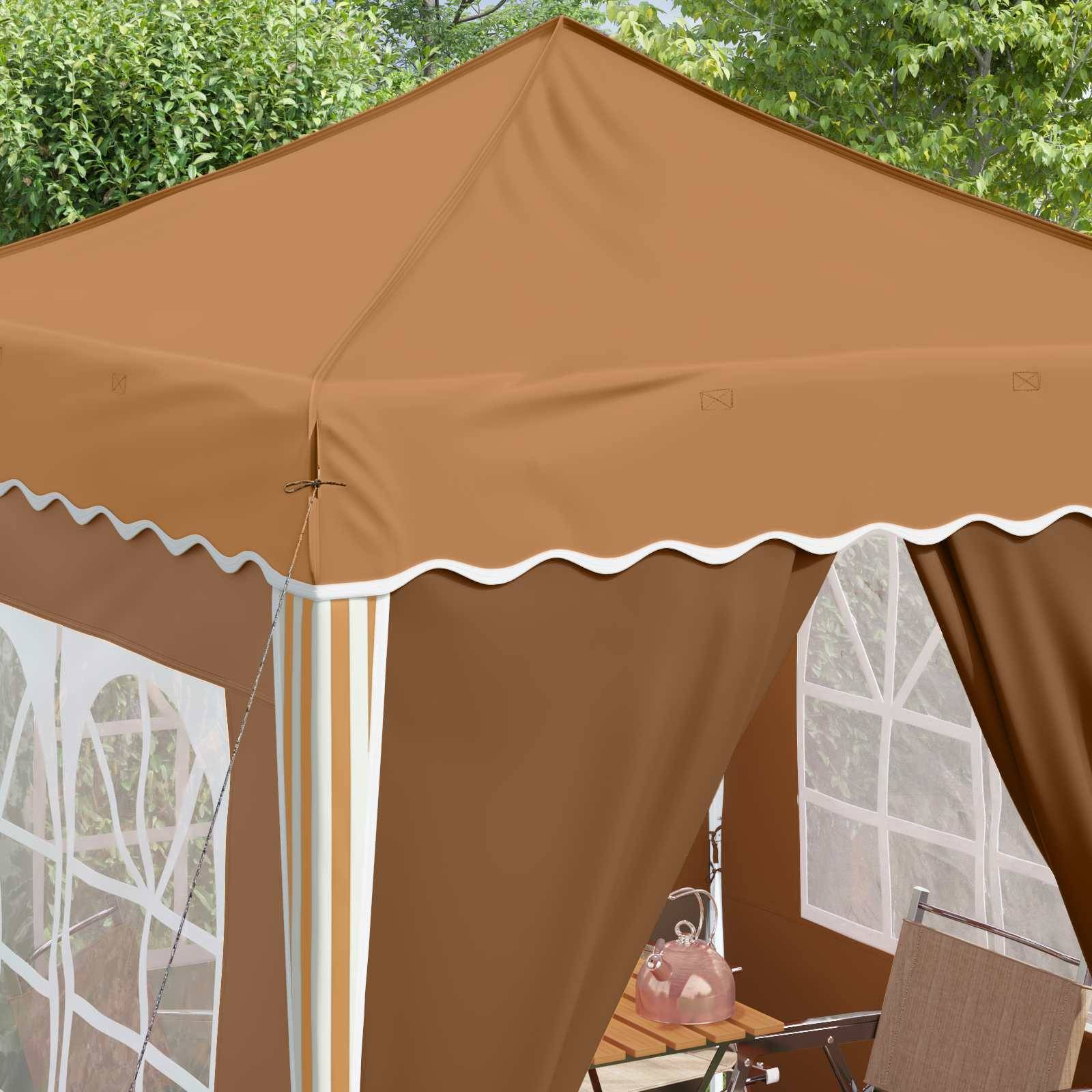 vidaXL Pop-up Partyzelt Beige 195 x 195 x 245 cm Oxford-Stoff