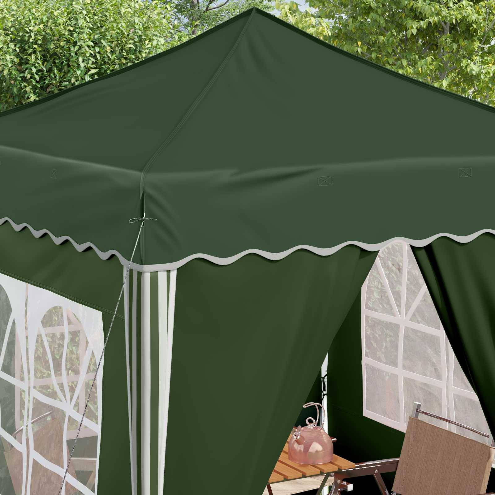 vidaXL Pop-up Partyzelt Grün 195 x 195 x 245 cm Oxford-Stoff