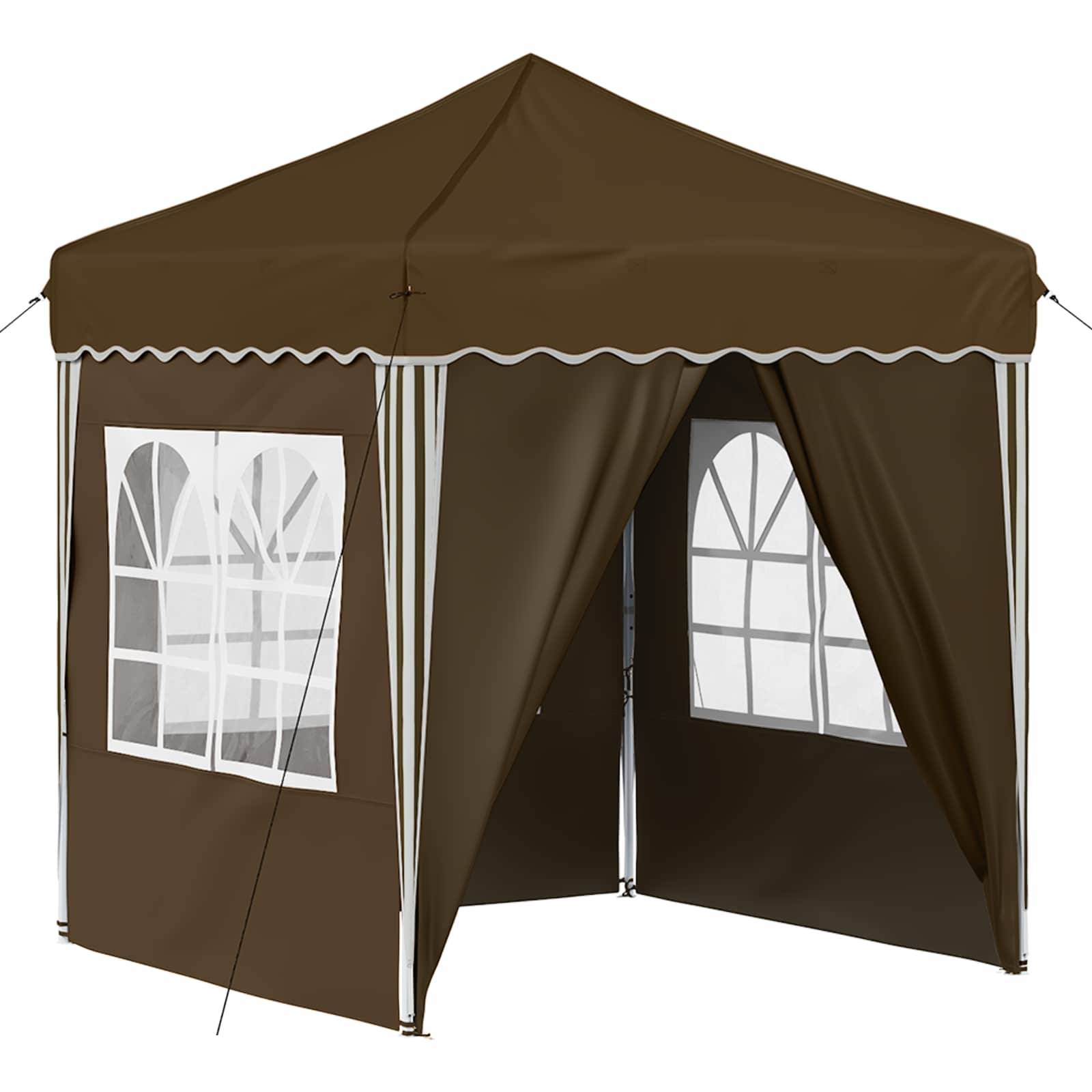 vidaXL Pop-up Partyzelt Taupe 195 x 195 x 245 cm Oxford-Stoff