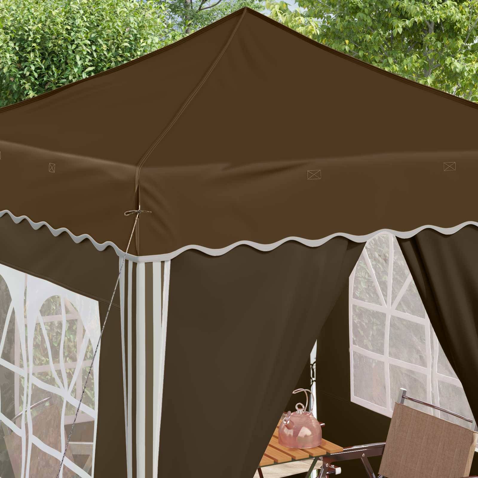 vidaXL Pop-up Partyzelt Taupe 195 x 195 x 245 cm Oxford-Stoff