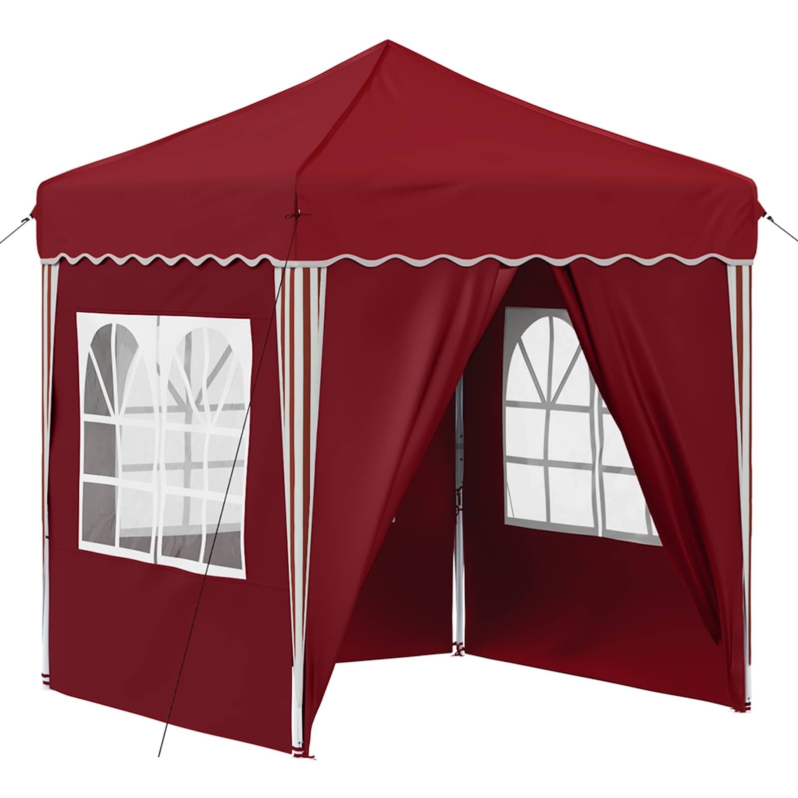 vidaXL Pop-up Partyzelt Bordeauxrot 195 x 195 x 245 cm Oxford-Stoff